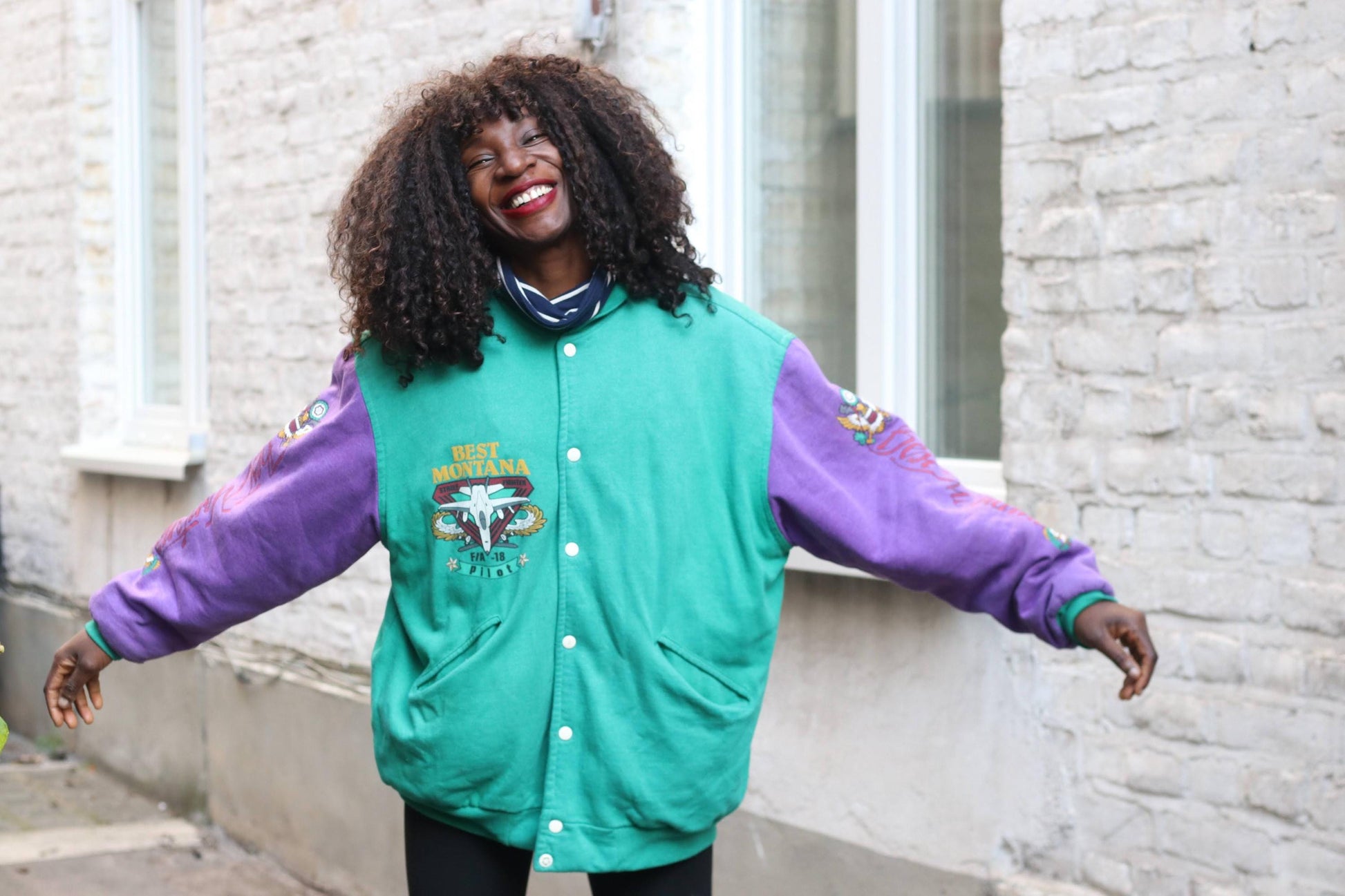 Vintage Varsity Jacket Best Montana Oversized Bomber 90s Colorblock Retro Pilot