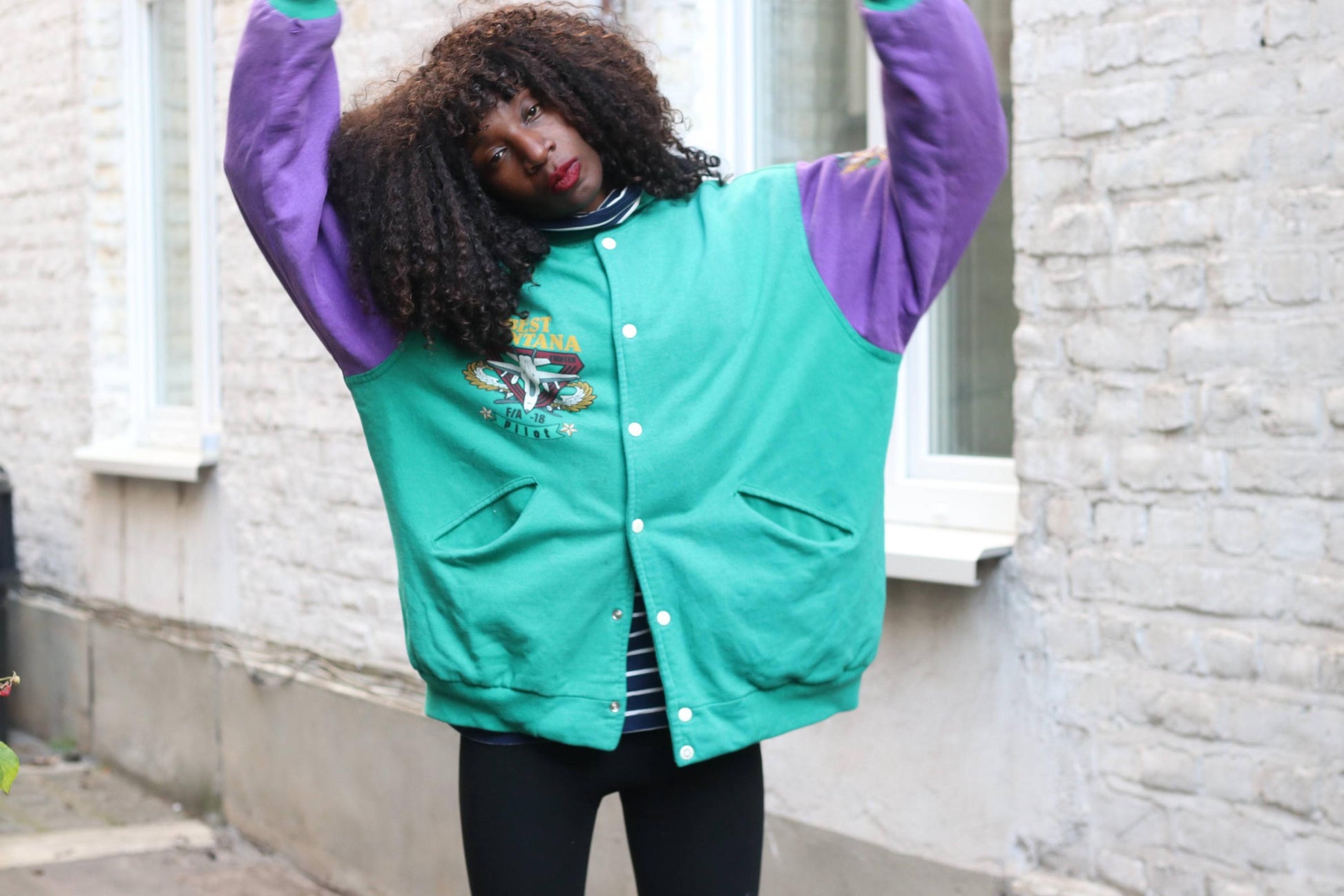 Vintage Varsity Jacket Best Montana Oversized Bomber 90s Colorblock Retro Pilot