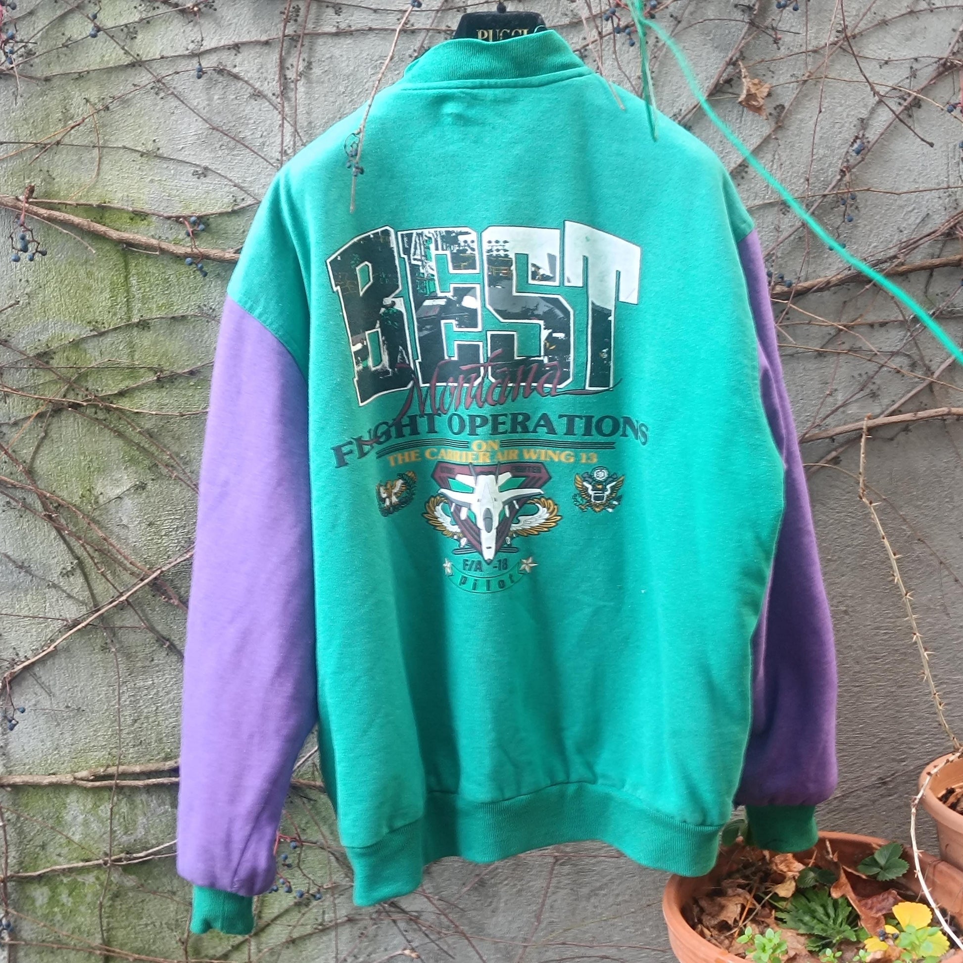 Vintage Varsity Jacket Best Montana Oversized Bomber 90s Colorblock Retro Pilot