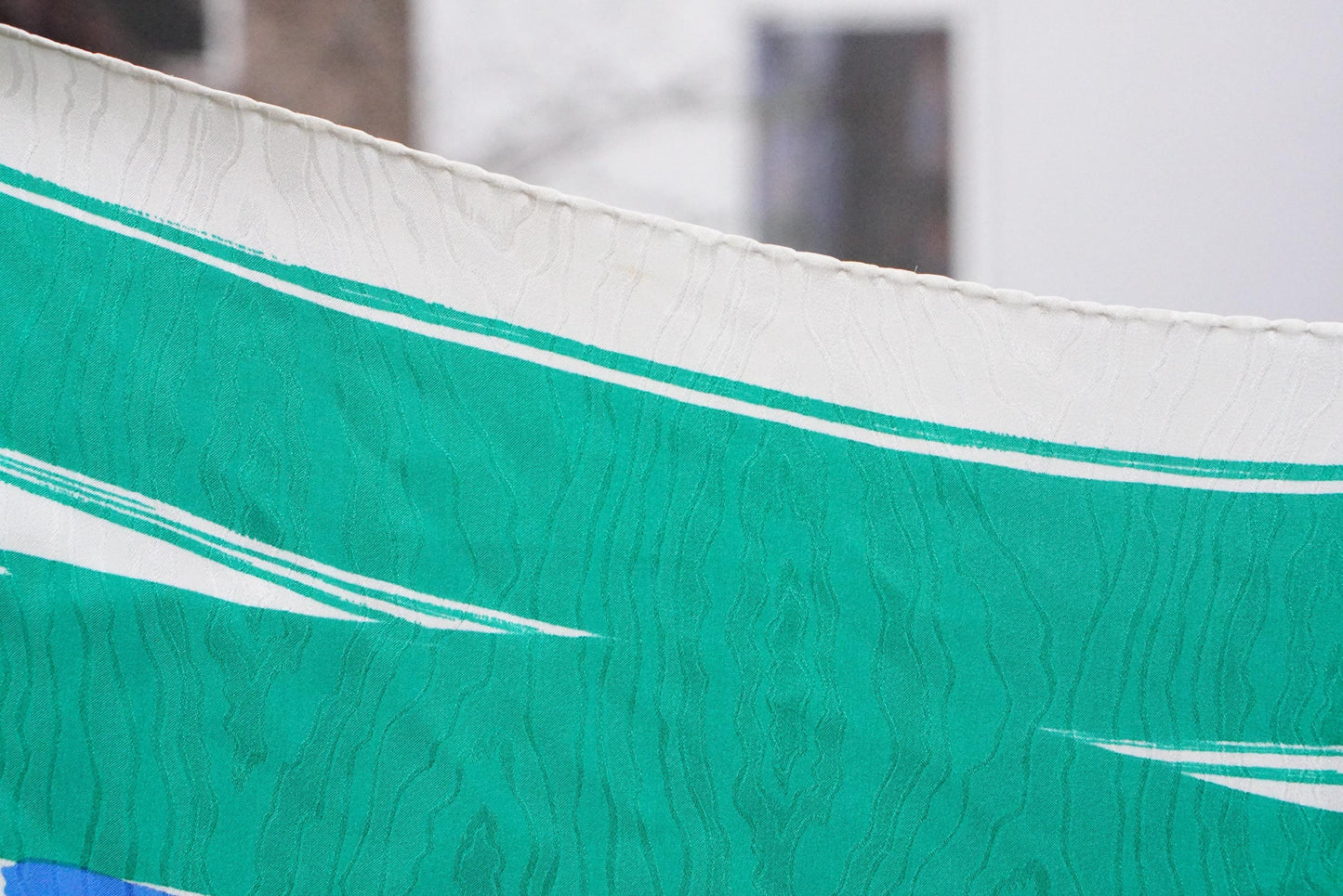 Torrente Paris Vintage Scarf Abstract Teal Magenta Painterly Print French Wrap