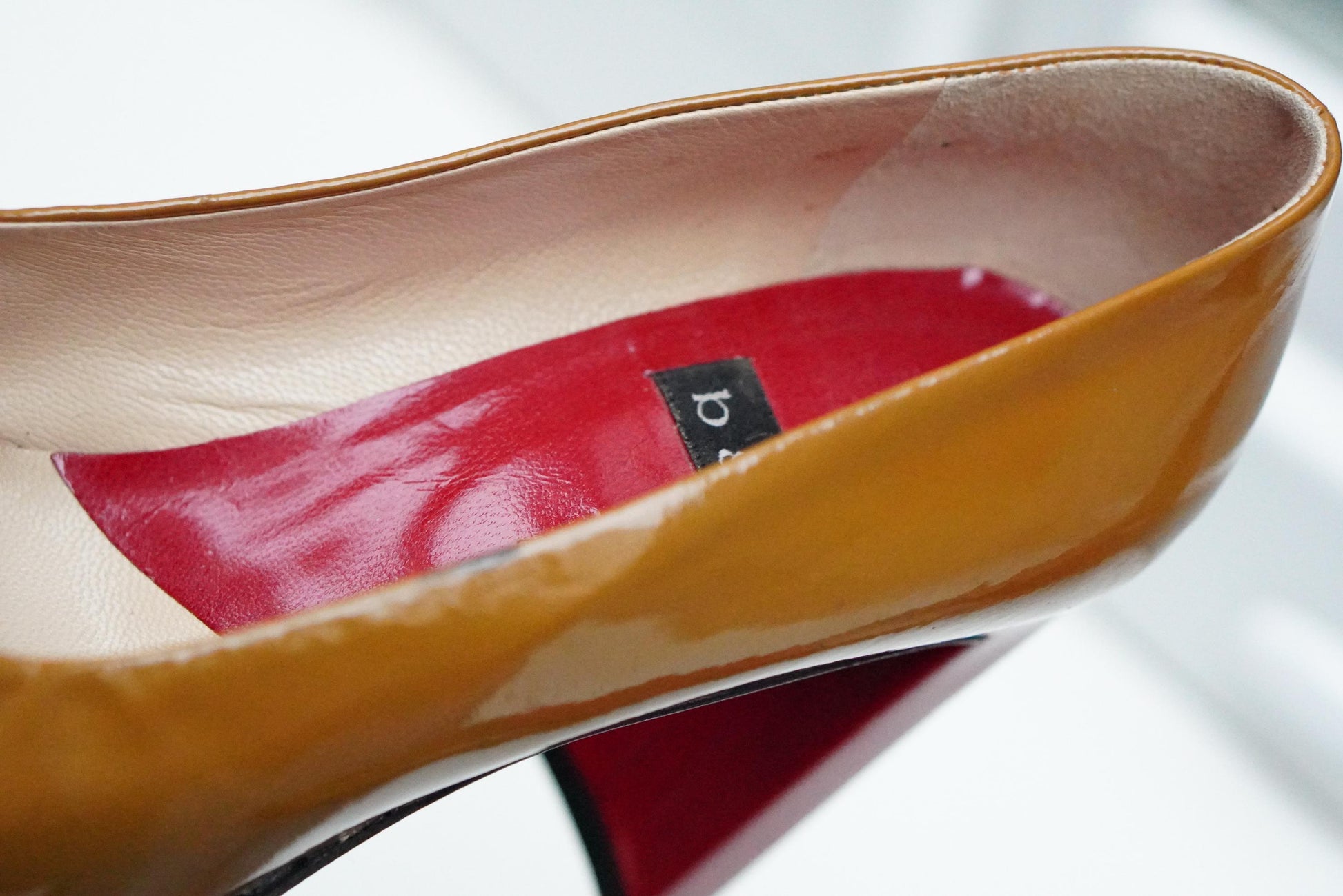 Vintage Leather Block Heel Shoes | Mod 70s Italian Design, EU 36