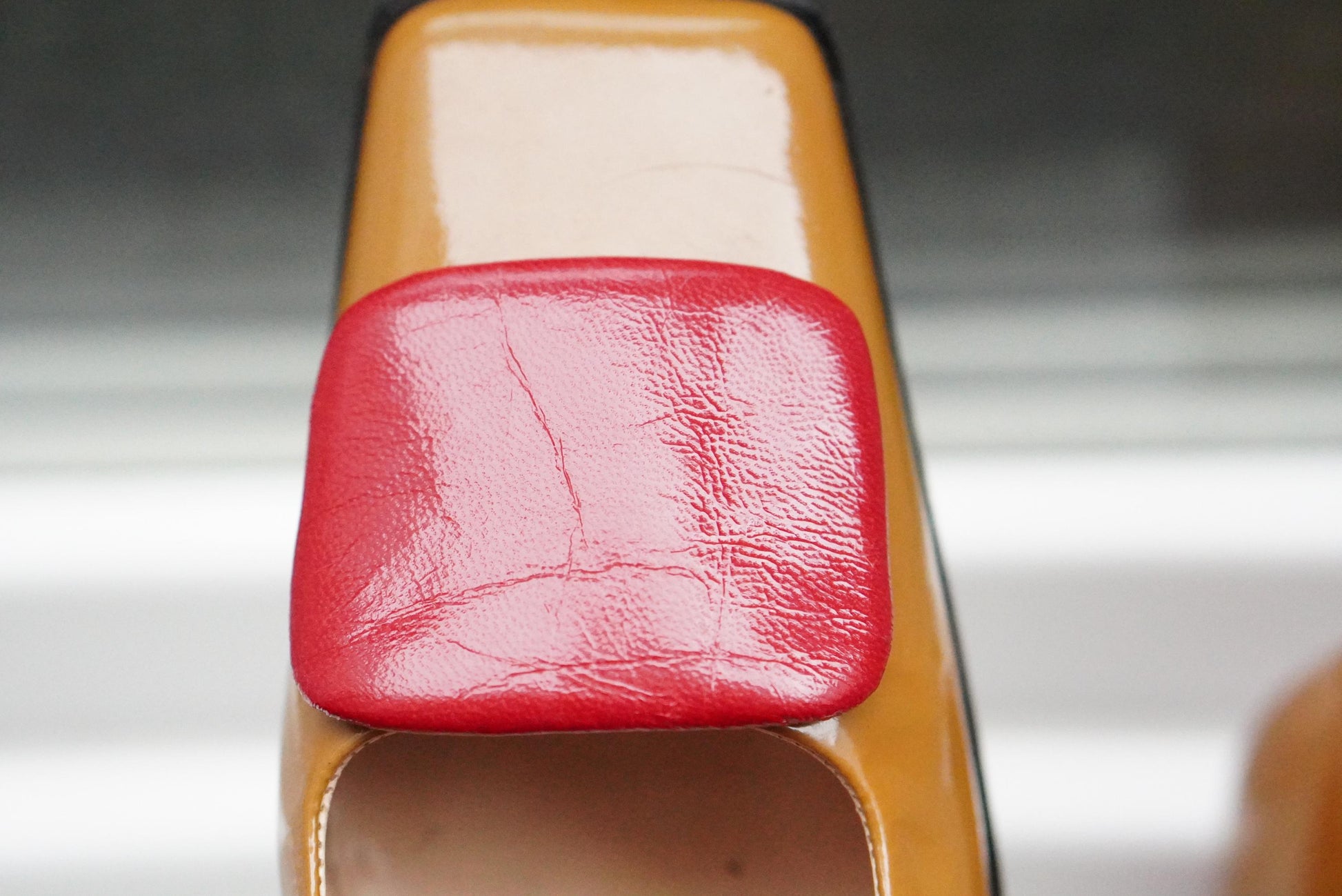 Vintage Leather Block Heel Shoes | Mod 70s Italian Design, EU 36