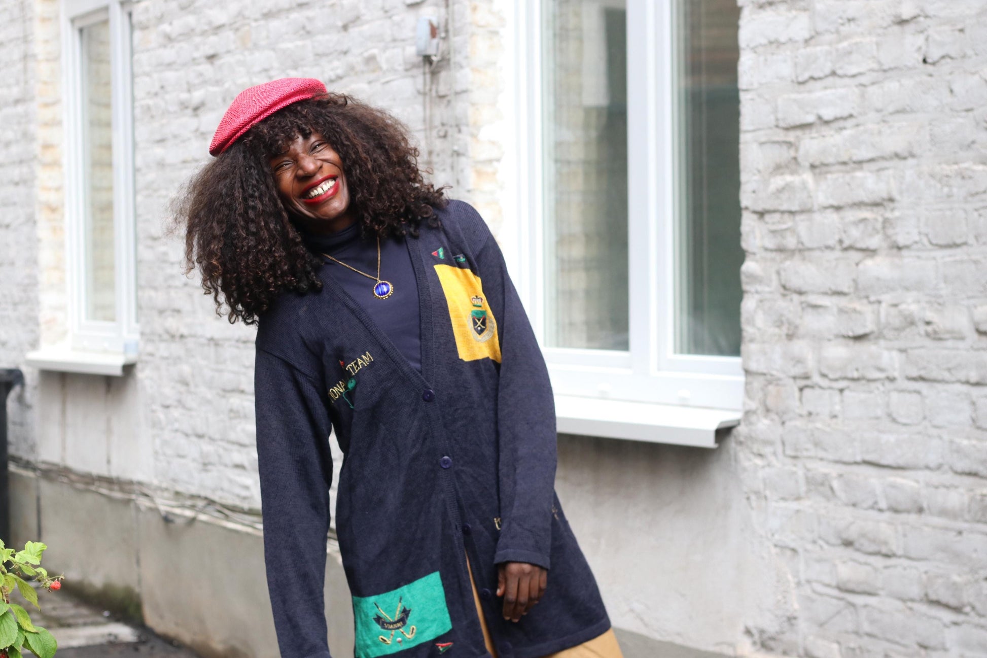 Vintage Golf Cardigan Navy Blue | Oversized Preppy Embroidered Varsity Knit Sweater