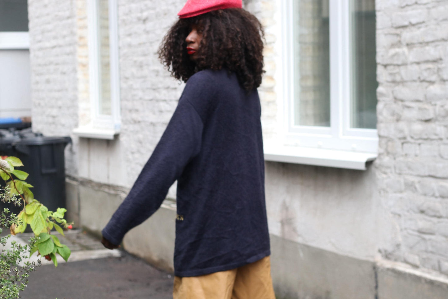 Vintage Golf Cardigan Navy Blue | Oversized Preppy Embroidered Varsity Knit Sweater