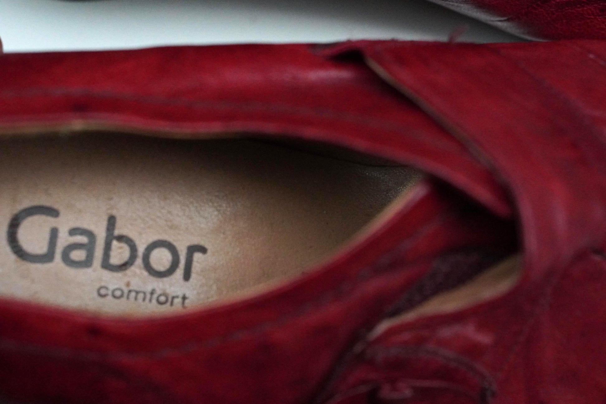 Vintage Gabor Red Leather Mary Janes| 80s Low Heel Comfy Shoes UK 5.5 EU 38.5