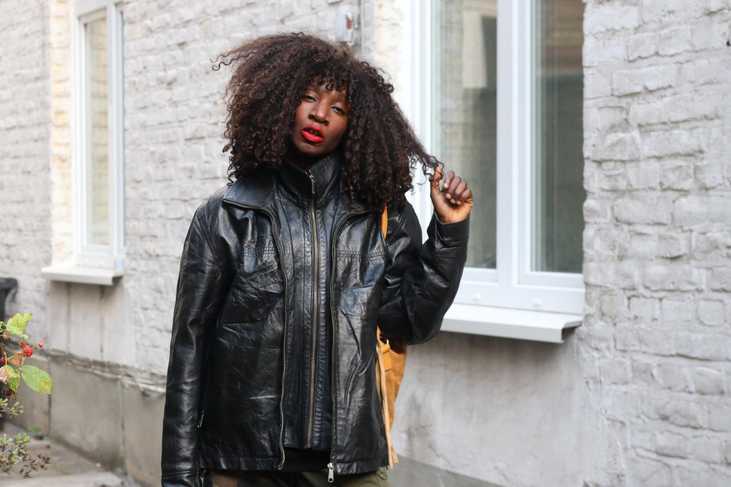 Vintage Jack's Highlevel Black Leather Jacket | Unisex Oversized 90s Pigskin Bomber L