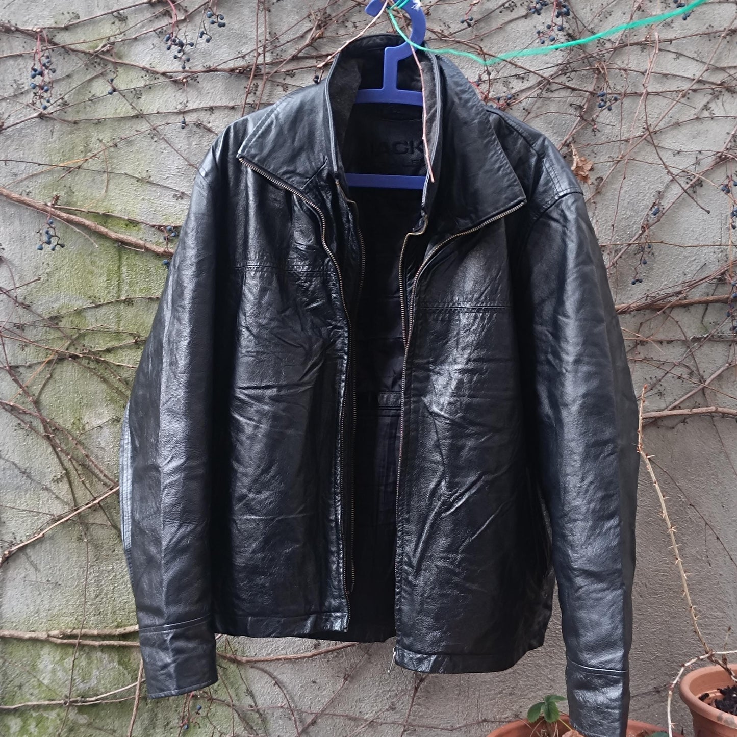 Vintage Jack's Highlevel Black Leather Jacket | Unisex Oversized 90s Pigskin Bomber L