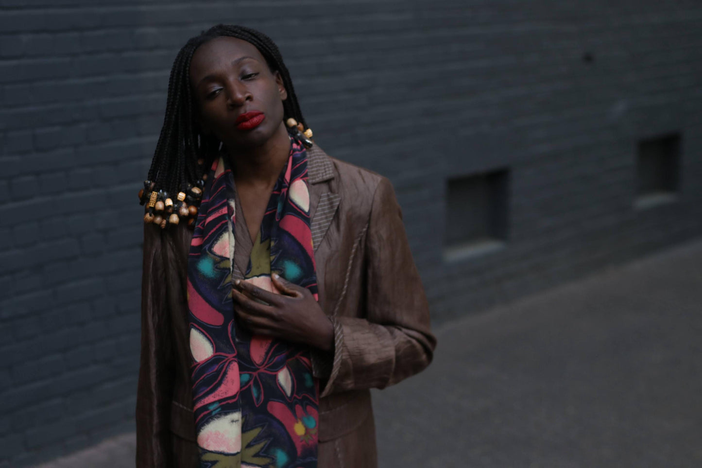 Vintage BiBA linen blend Brown Blazer