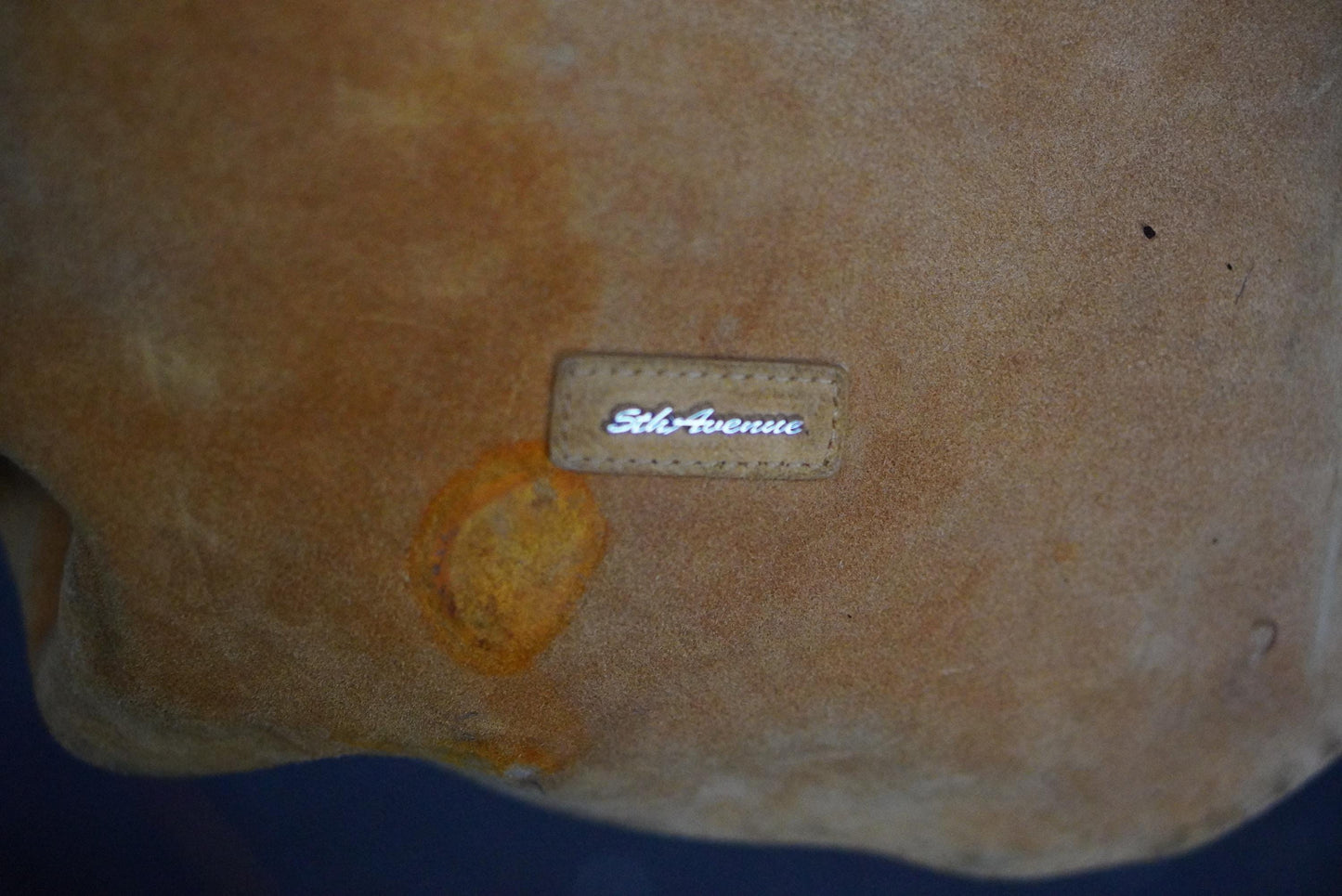 5th Avenue Suede Hobo Bag| Vintage Camel Tan Leather Strap Fringed Bohemian Purse