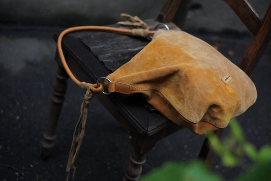 5th Avenue Suede Hobo Bag| Vintage Camel Tan Leather Strap Fringed Bohemian Purse