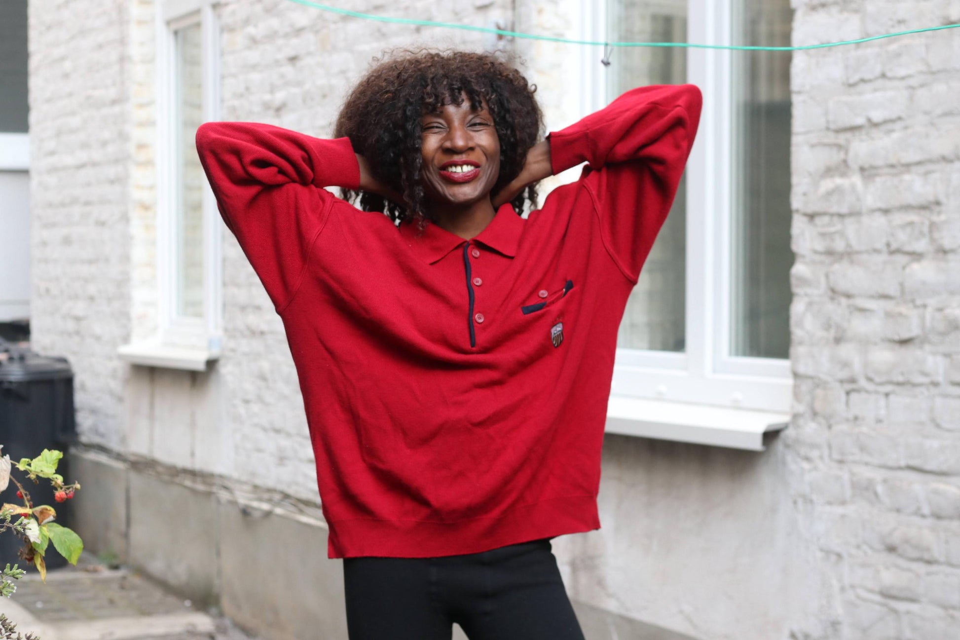 Vintage Red Polo Sweater XL| 90s Headlands Knit Jumper| Unisex Oversized Grandpa Core Men