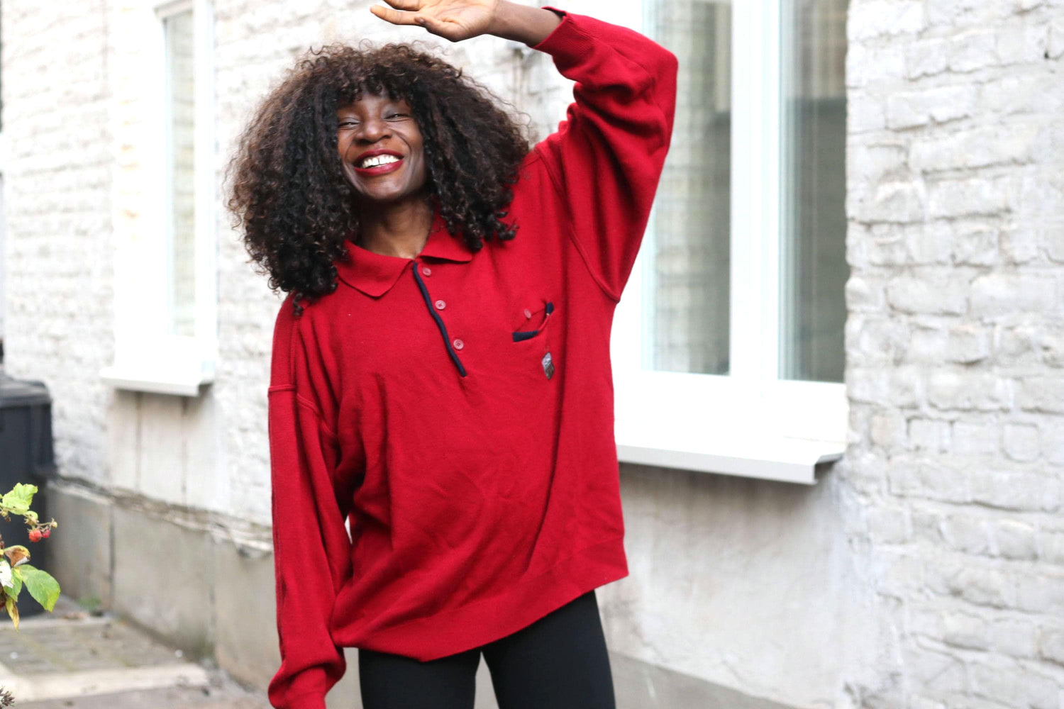 Vintage Red Polo Sweater XL| 90s Headlands Knit Jumper| Unisex Oversized Grandpa Core Men