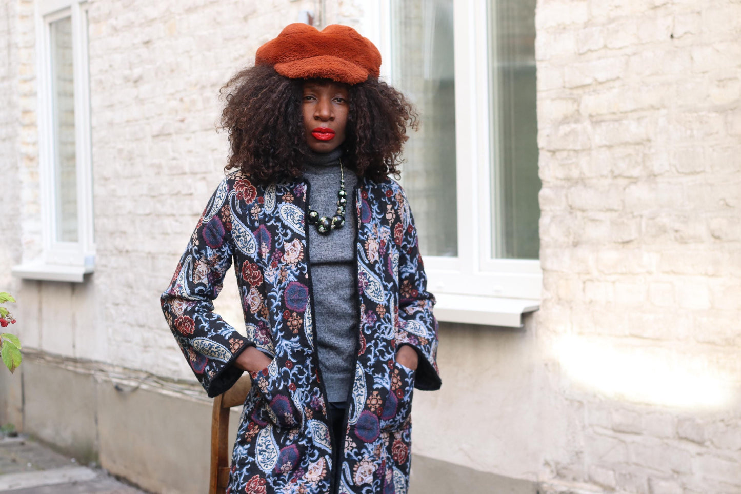 Vintage Paisley Floral Print Duster| Cotton Boho Coat| 80s Longline Lightweight Jacket