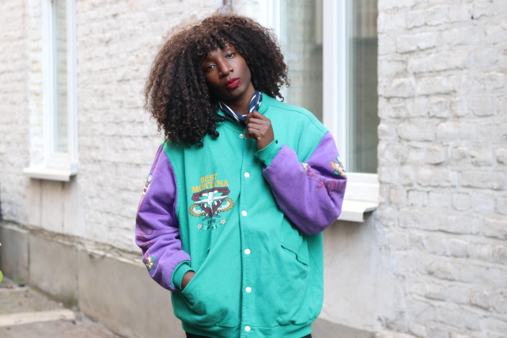 Vintage Varsity Jacket Best Montana Oversized Bomber 90s Colorblock Retro Pilot