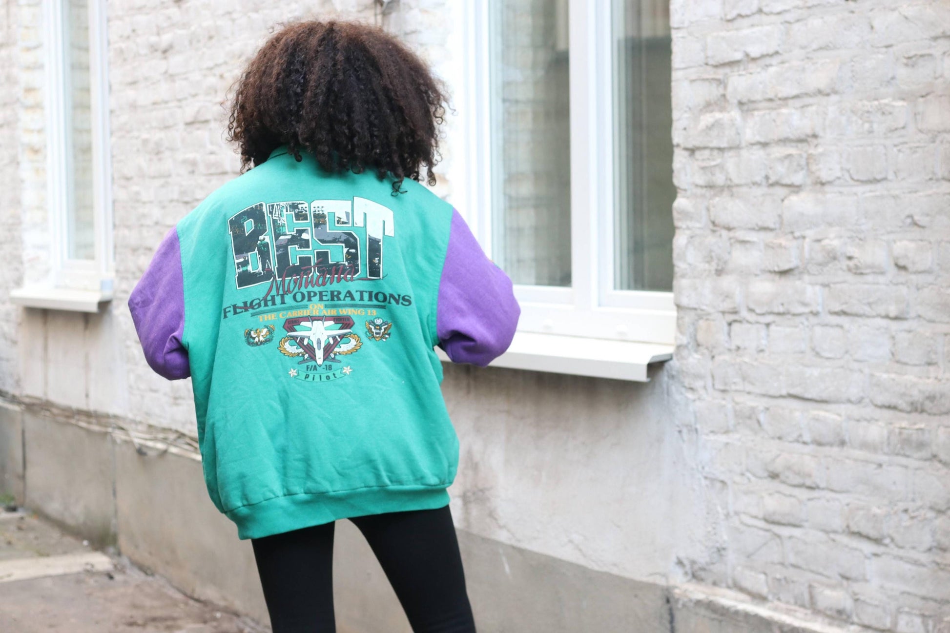Vintage Varsity Jacket Best Montana Oversized Bomber 90s Colorblock Retro Pilot