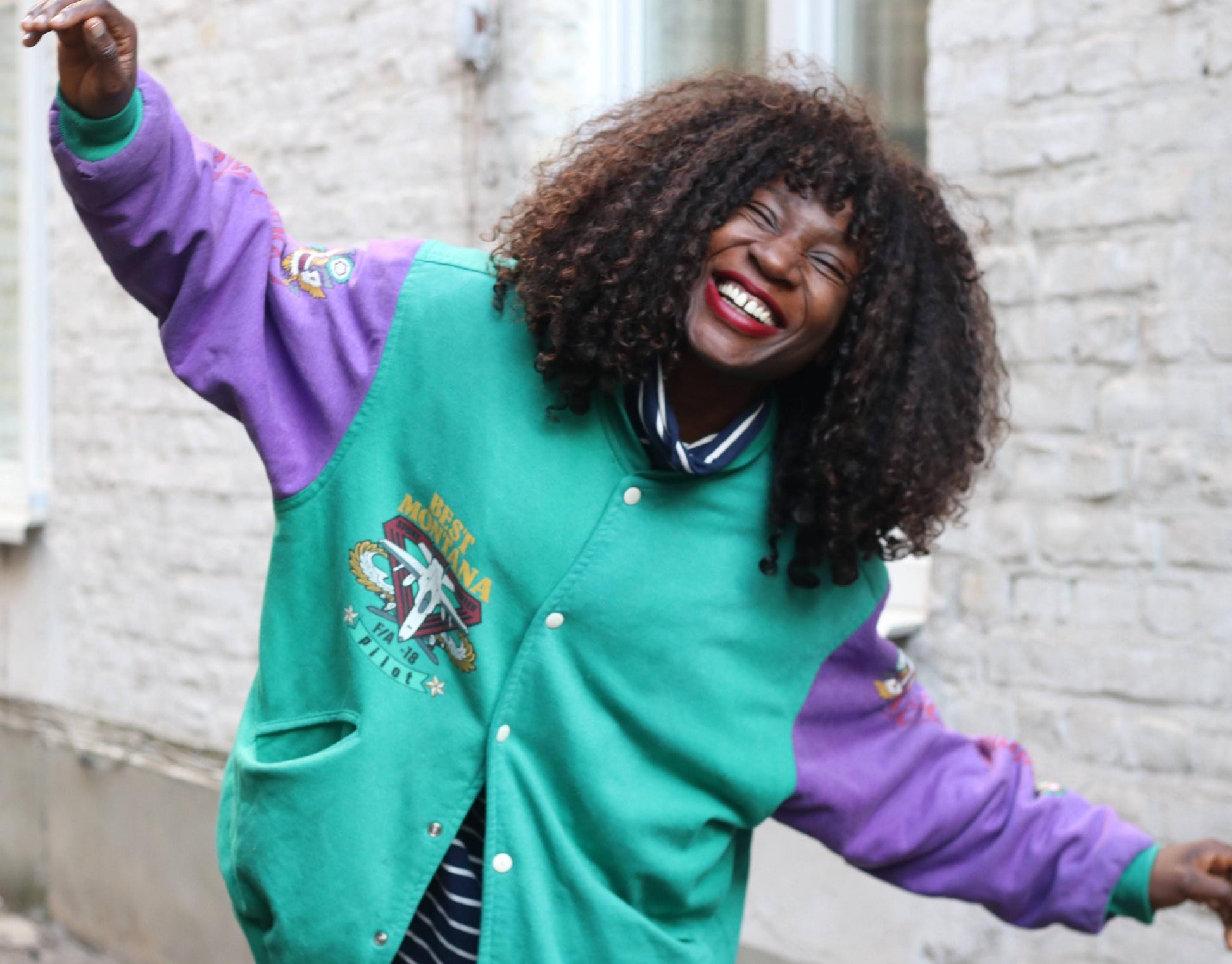 Vintage Varsity Jacket Best Montana Oversized Bomber 90s Colorblock Retro Pilot