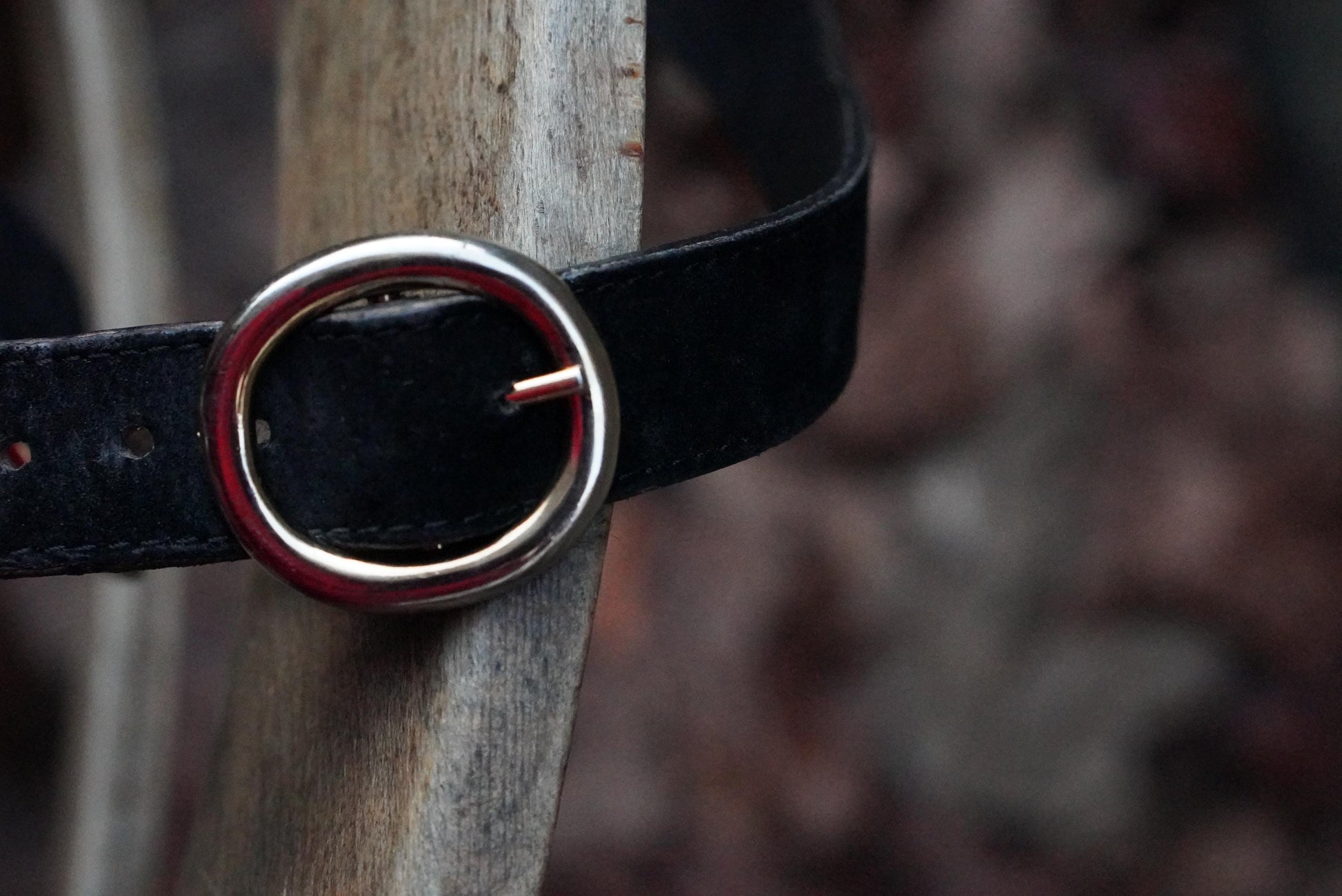 Doncaster Vintage Belt |Two Tone Leather Suede Gold Ring Buckle