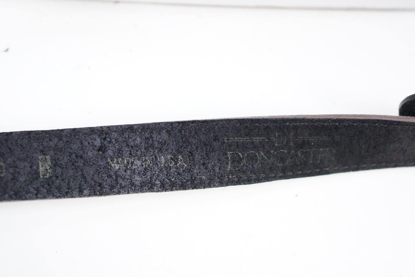 Doncaster Vintage Belt |Two Tone Leather Suede Gold Ring Buckle