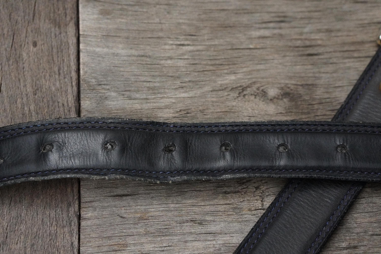 Vintage Pierre Cardin Leather Belt Designer Logo Buckle Charcoal Grey