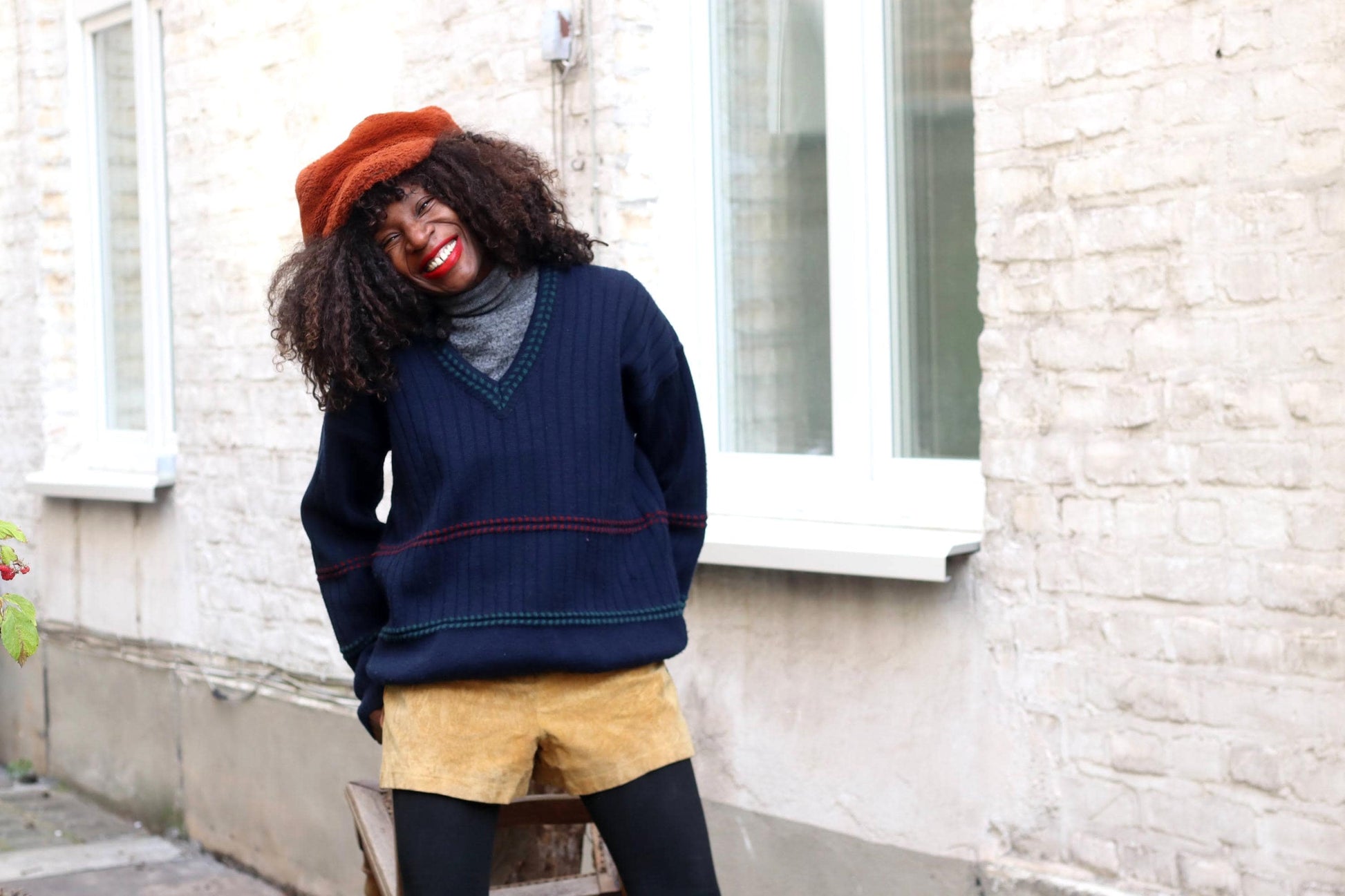 Vintage V-Neck Sweater| 90s Oversized Unisex Preppy Knit Jumper| Striped Winter Pullover