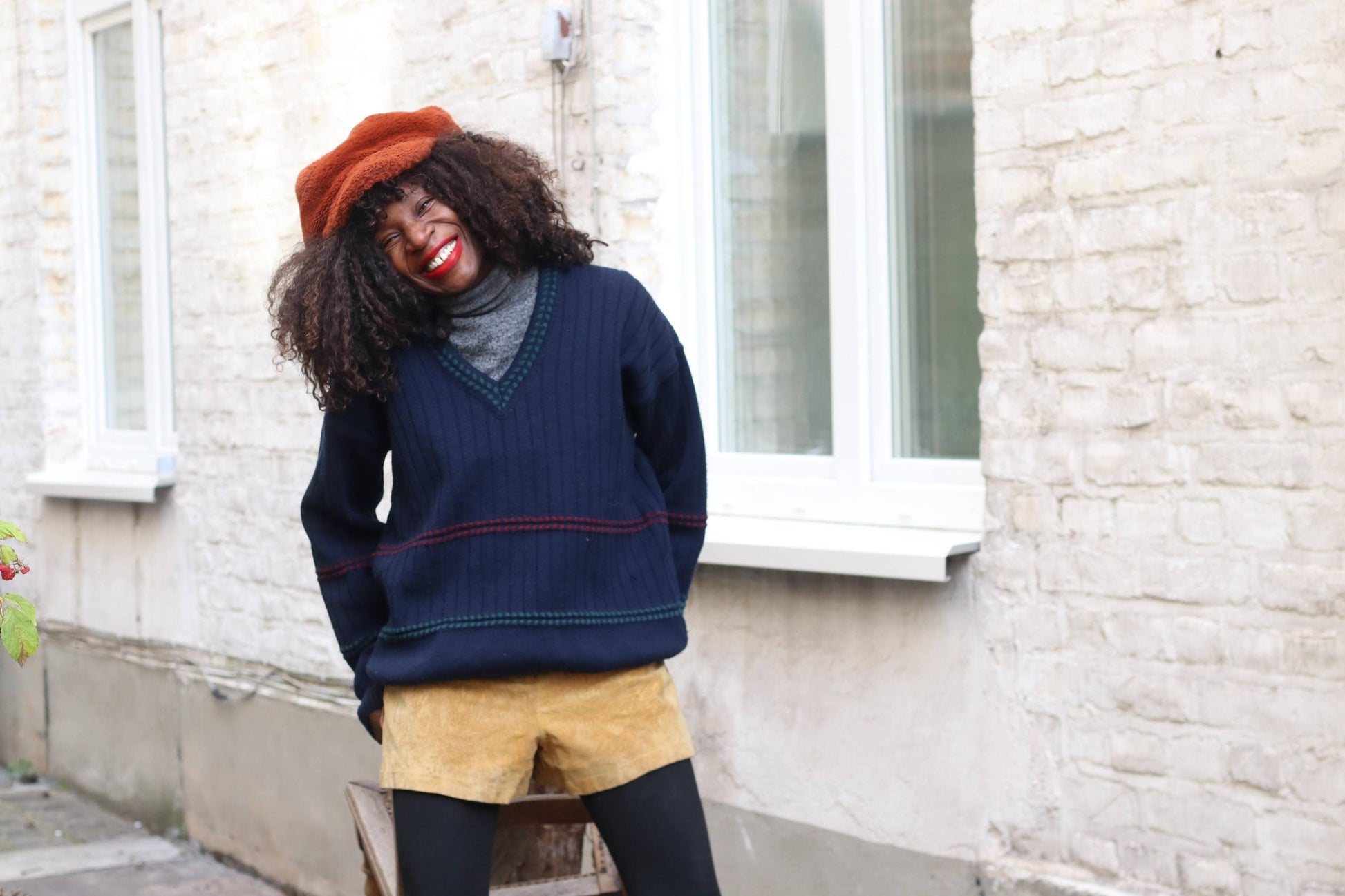 Vintage V-Neck Sweater| 90s Oversized Unisex Preppy Knit Jumper| Striped Winter Pullover