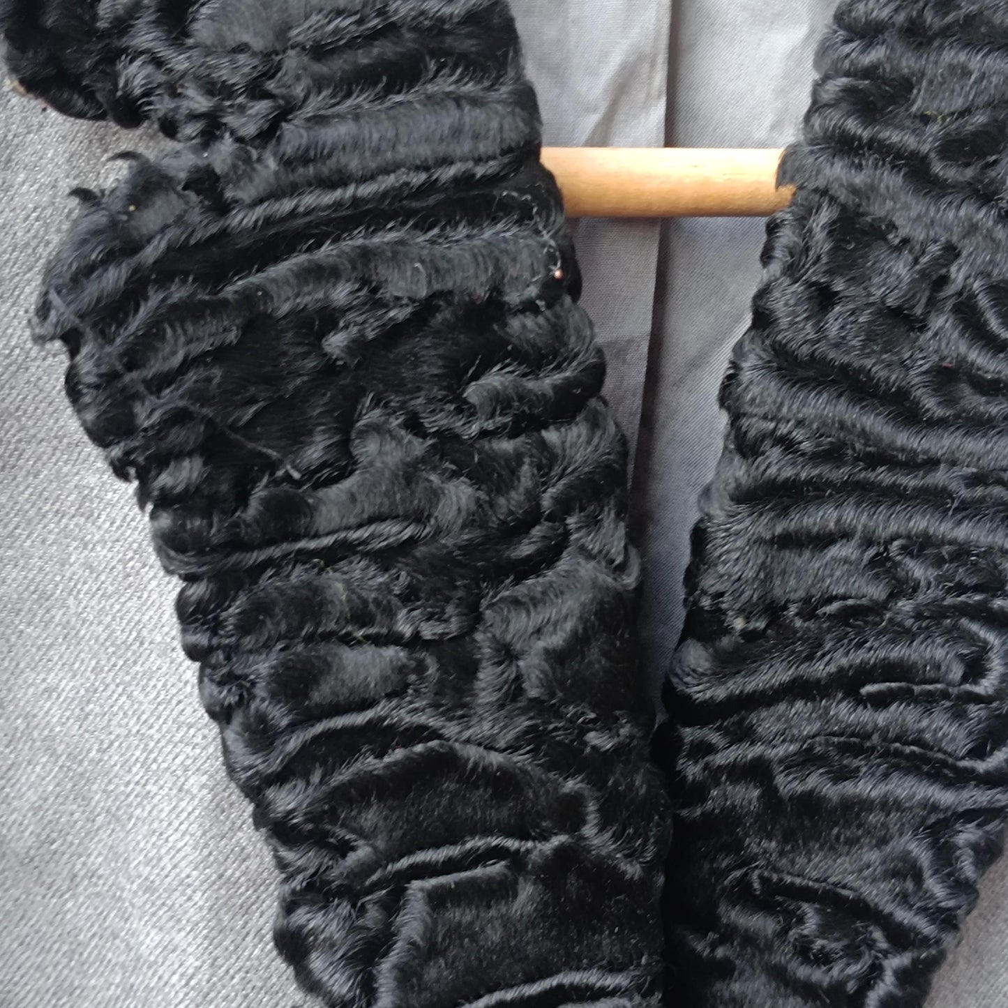 Vintage Grey Blazer | 60s Black Ruffle Collar Jacket | Women's Evening Power Suit Coat