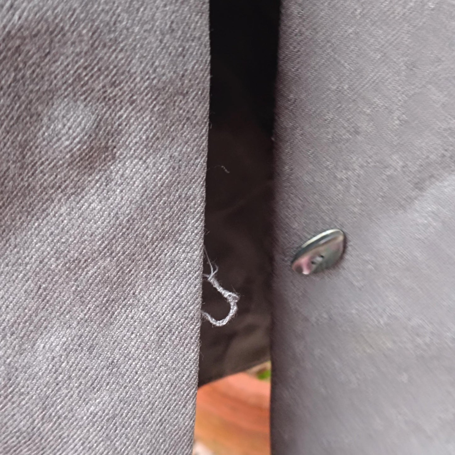 Vintage Grey Blazer | 60s Black Ruffle Collar Jacket | Women's Evening Power Suit Coat