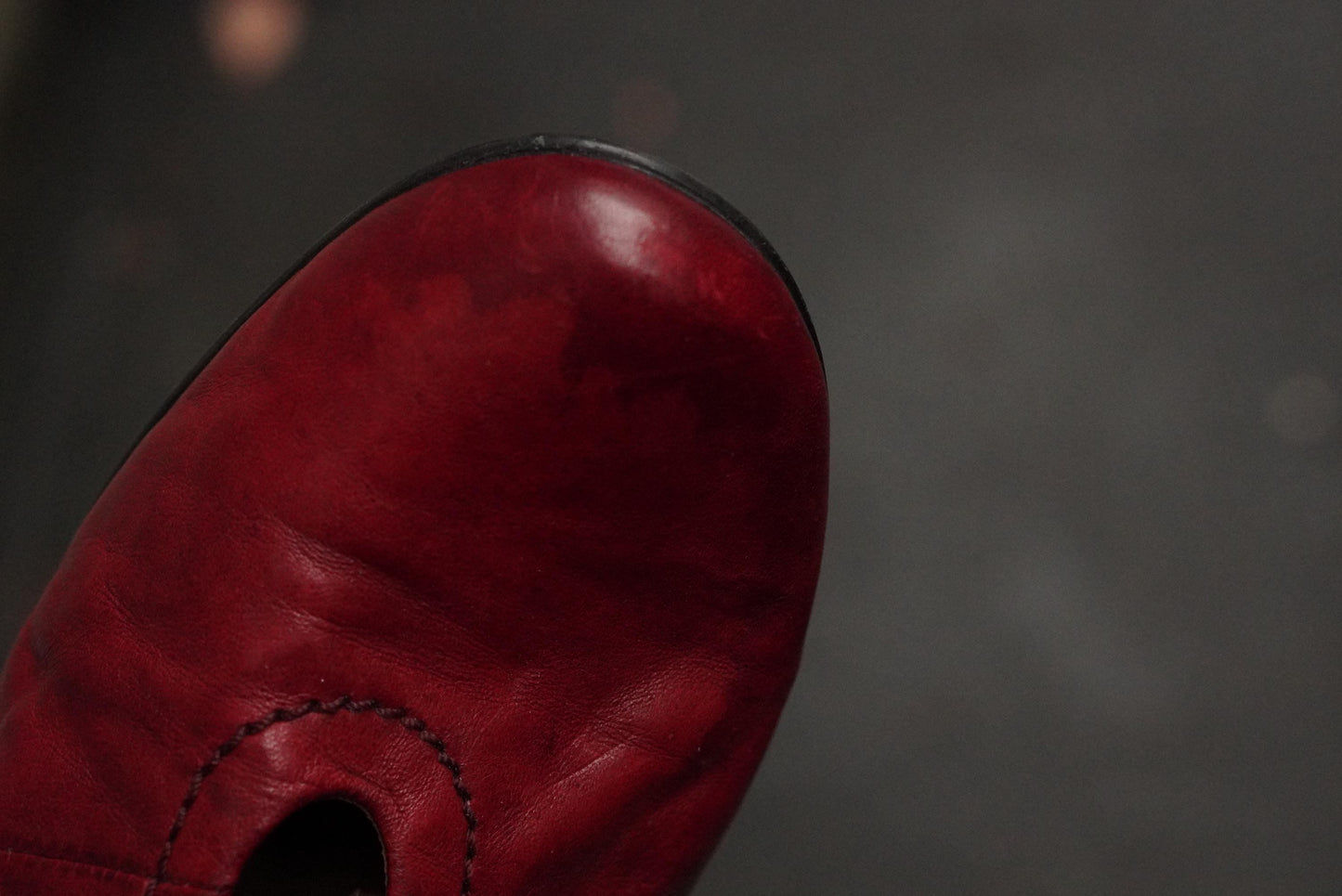 Vintage Gabor Red Leather Mary Janes| 80s Low Heel Comfy Shoes UK 5.5 EU 38.5
