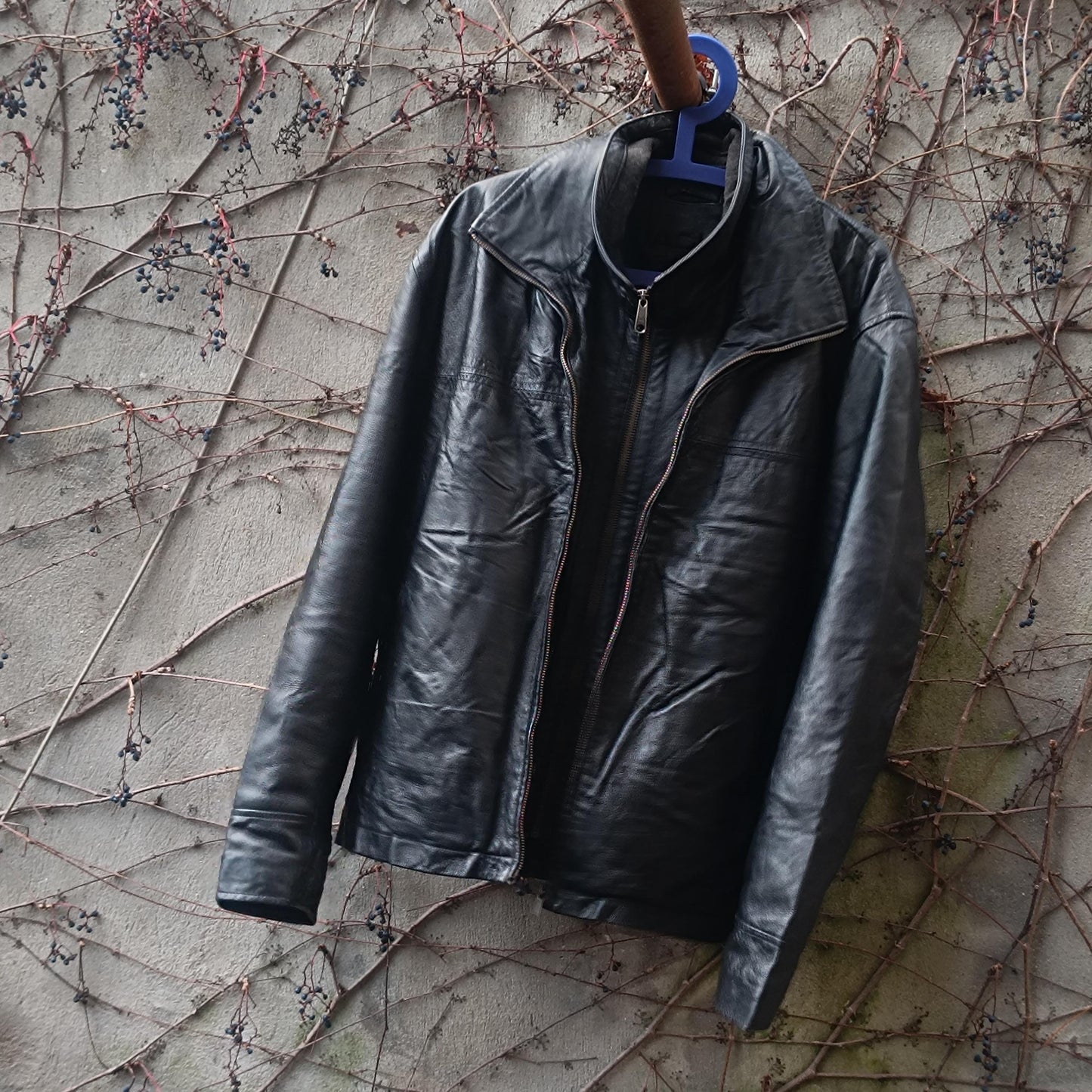 Vintage Jack's Highlevel Black Leather Jacket | Unisex Oversized 90s Pigskin Bomber L