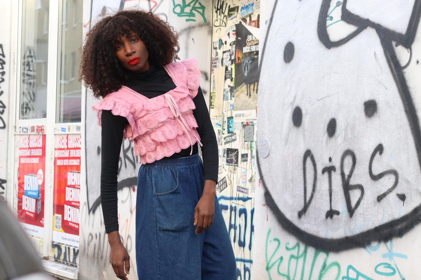 Vintage Pink Lace Ruffle Top| Coquette Layering Cami Pastel Romantic S