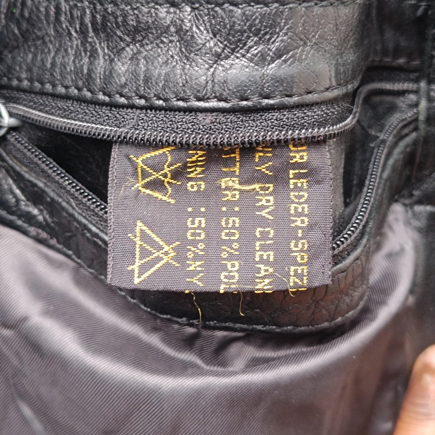Vintage Black Leather Jacket| 80s Streetwear Baggy Moto Coat