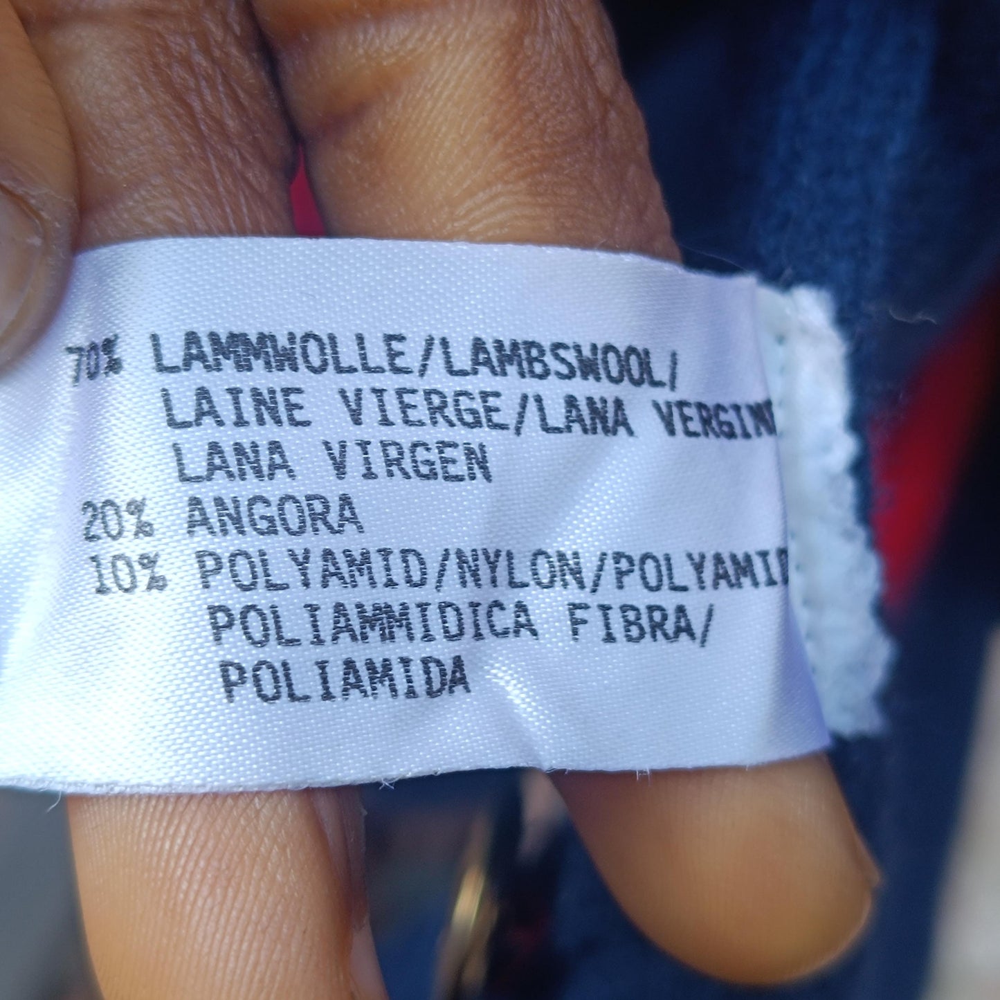 Vintage Peter Hahn Cardigan| 80s Lambswool Angora Navy Blue Oversized Sweater