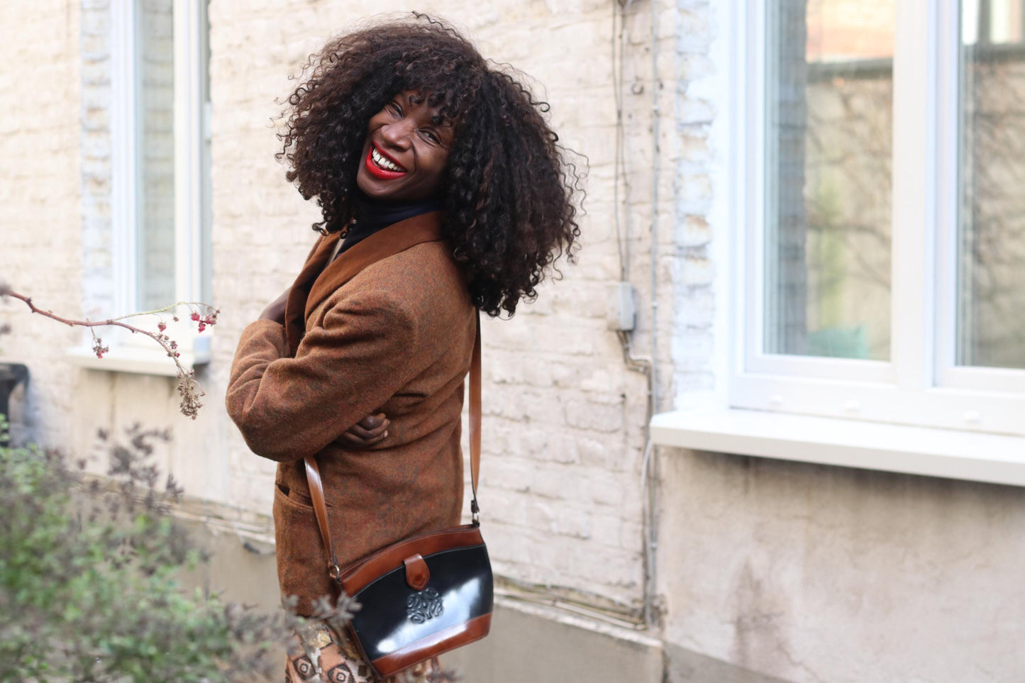 Vintage Paisley Wool Blazer| 89s Brown Collar Jacket Boho Dark Academia