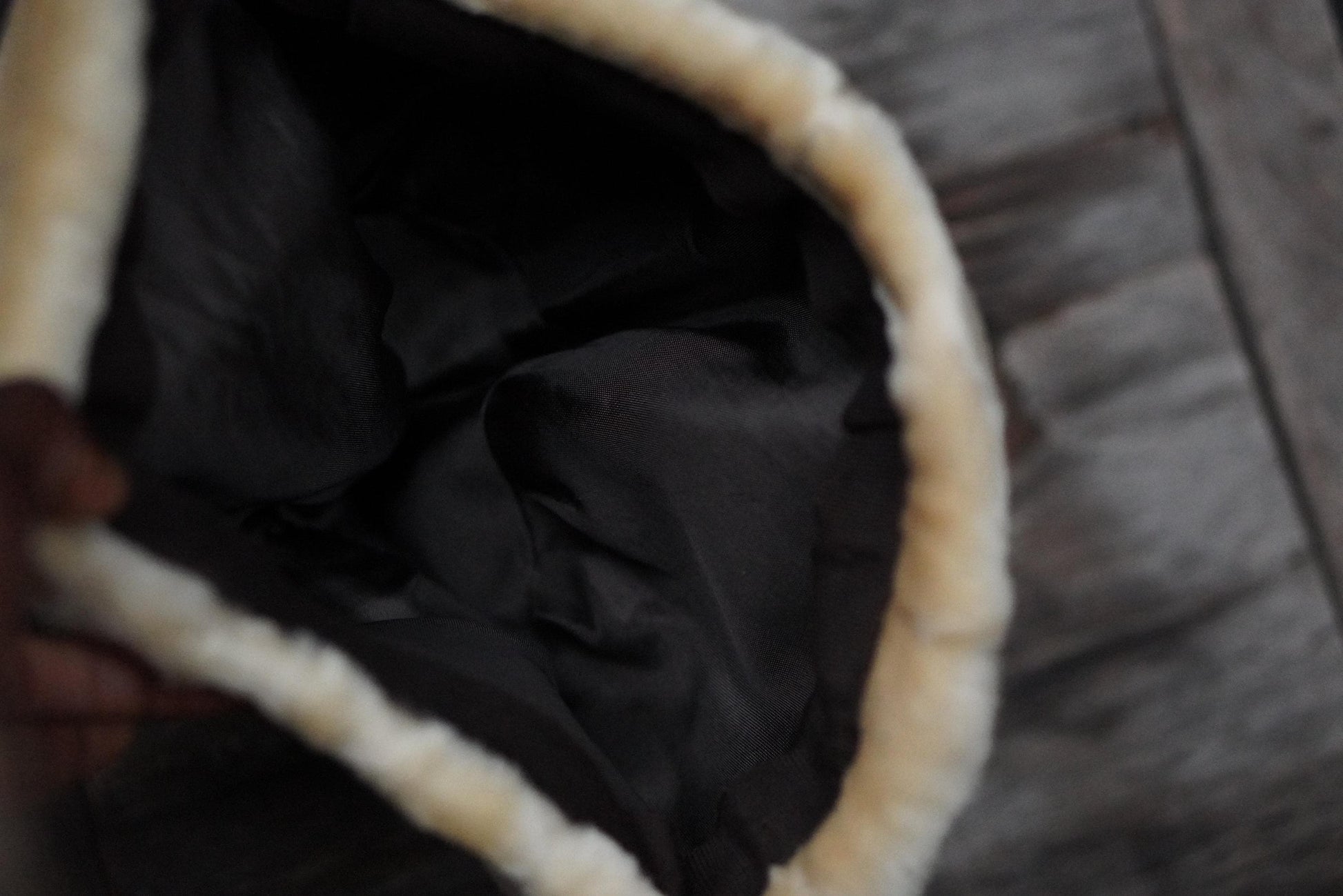 Vintage Faux Fur Pillbox Hat Cream Beige Winter 1950s 1960s Style
