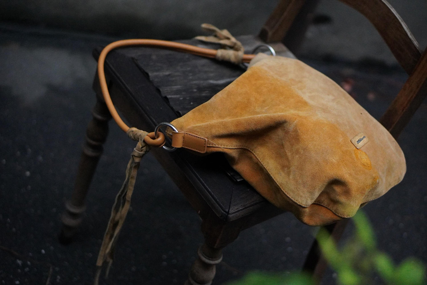 5th Avenue Suede Hobo Bag| Vintage Camel Tan Leather Strap Fringed Bohemian Purse
