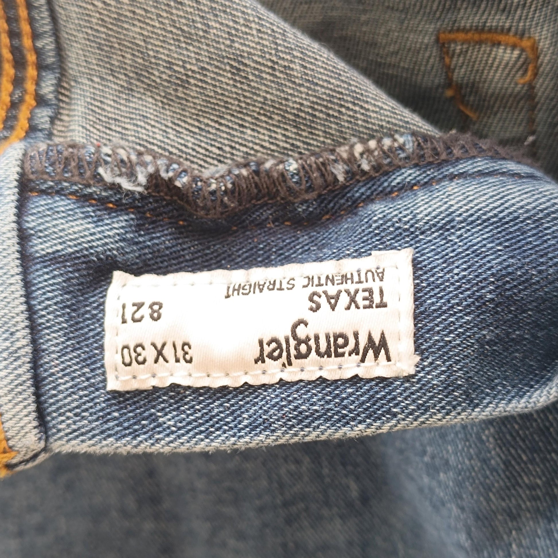 Vintage Wrangler Texas Authentic Straight Leg Jeans Blue Denim High Waist W31 L30
