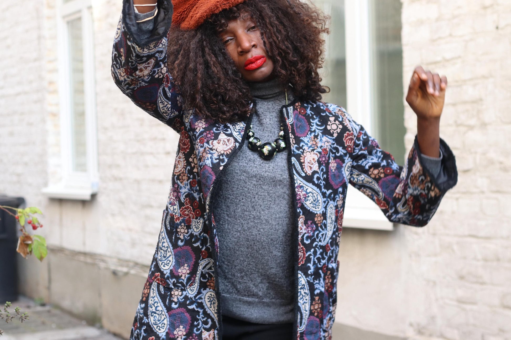 Vintage Paisley Floral Print Duster| Cotton Boho Coat| 80s Longline Lightweight Jacket