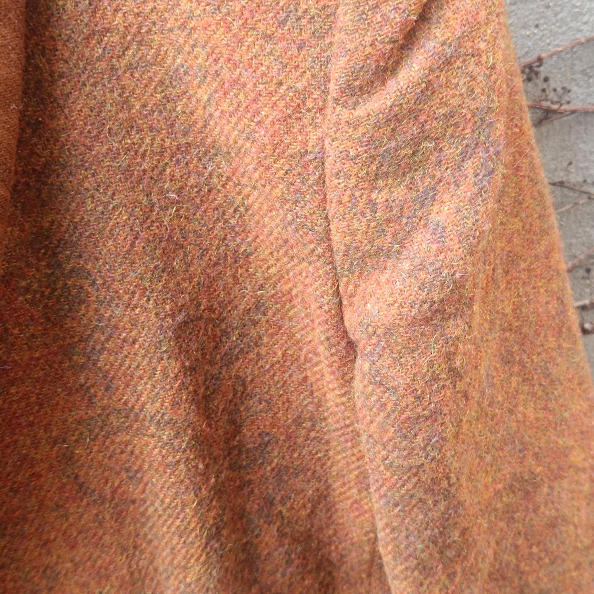 Vintage Paisley Wool Blazer| 89s Brown Collar Jacket Boho Dark Academia