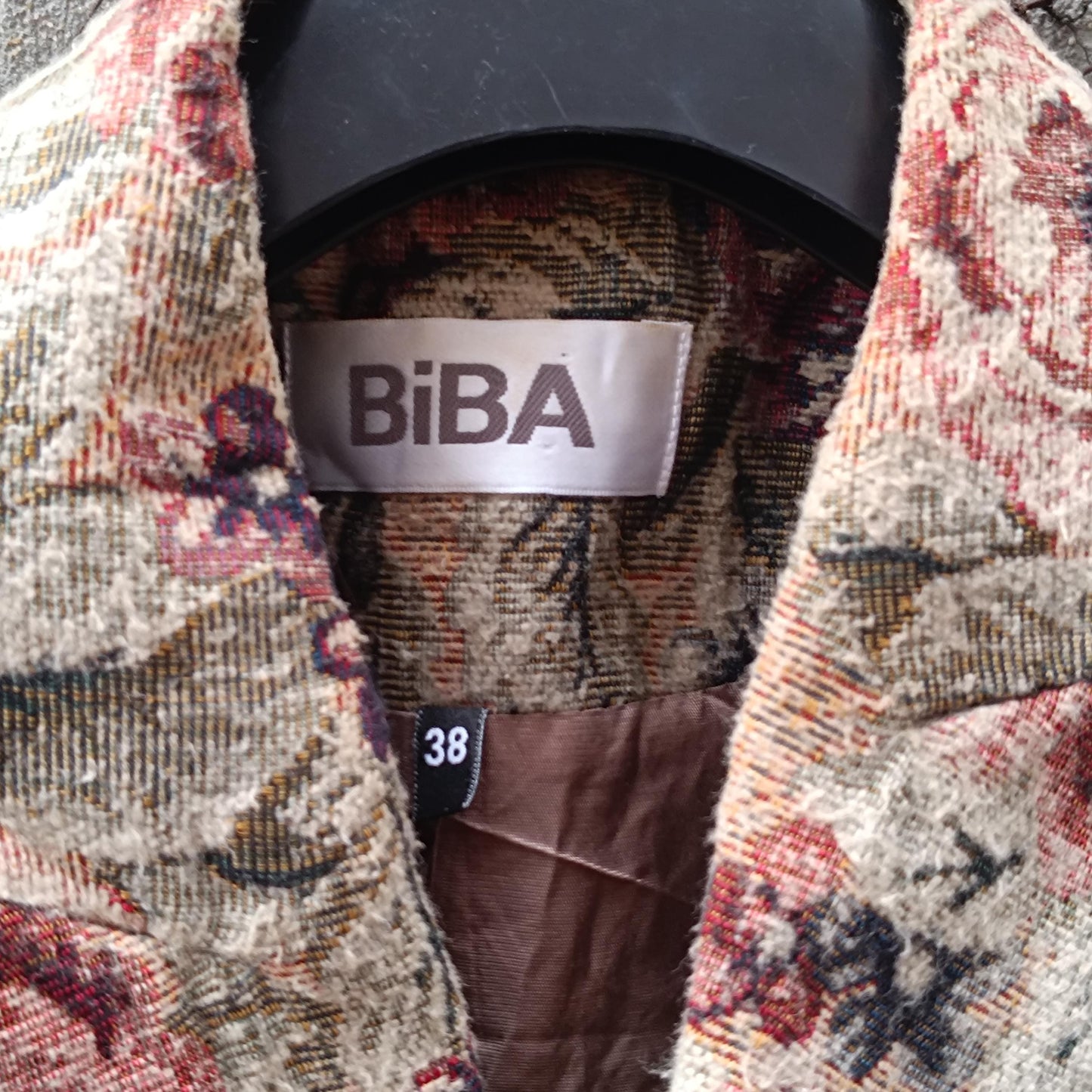 Vintage BiBA Floral Blazer Jacket | Textured Tapestry Style | Tailored Fit