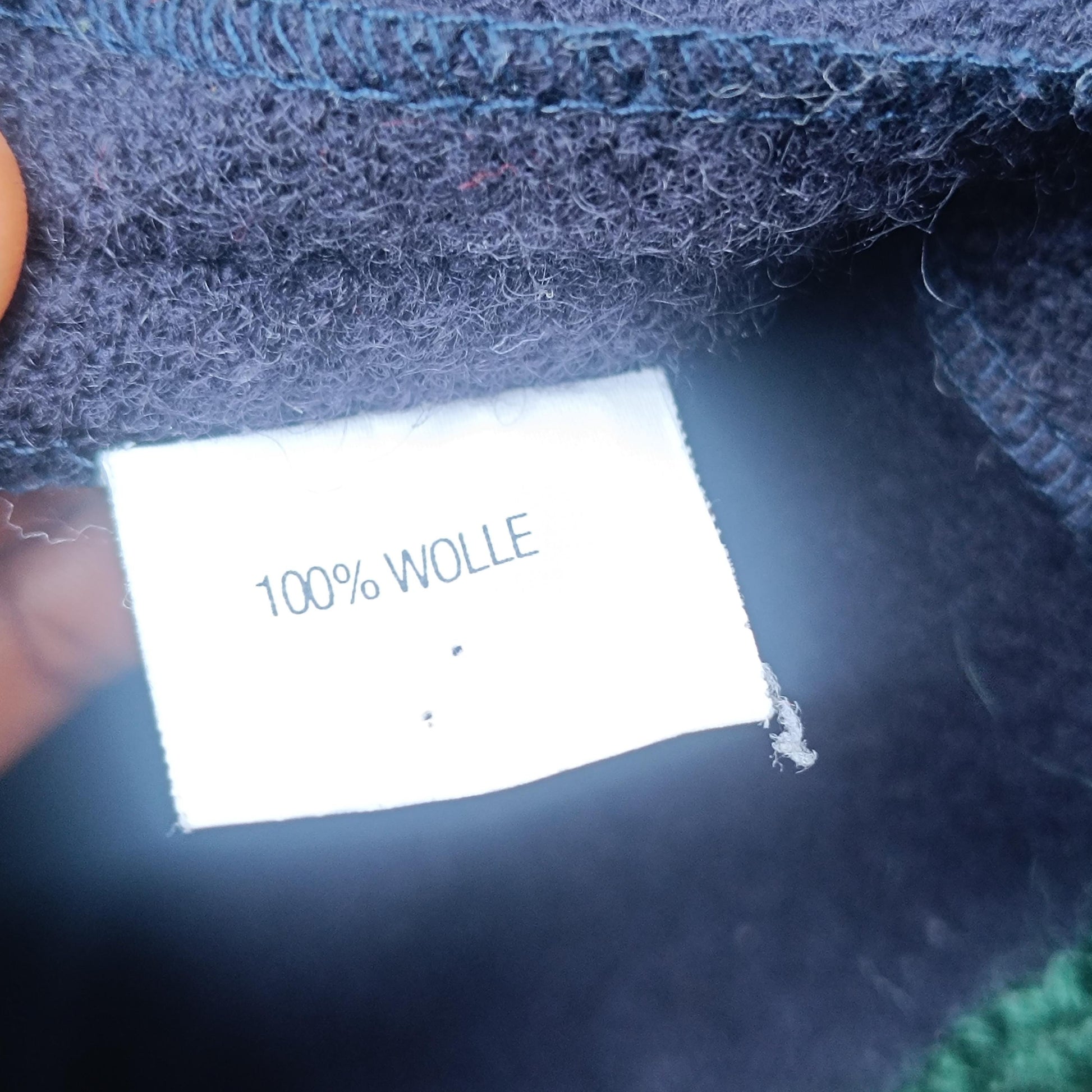 Vintage Boiled Wool Trachten Jacket Marlene Navy Blue Austrian Tyrolean Cardigan