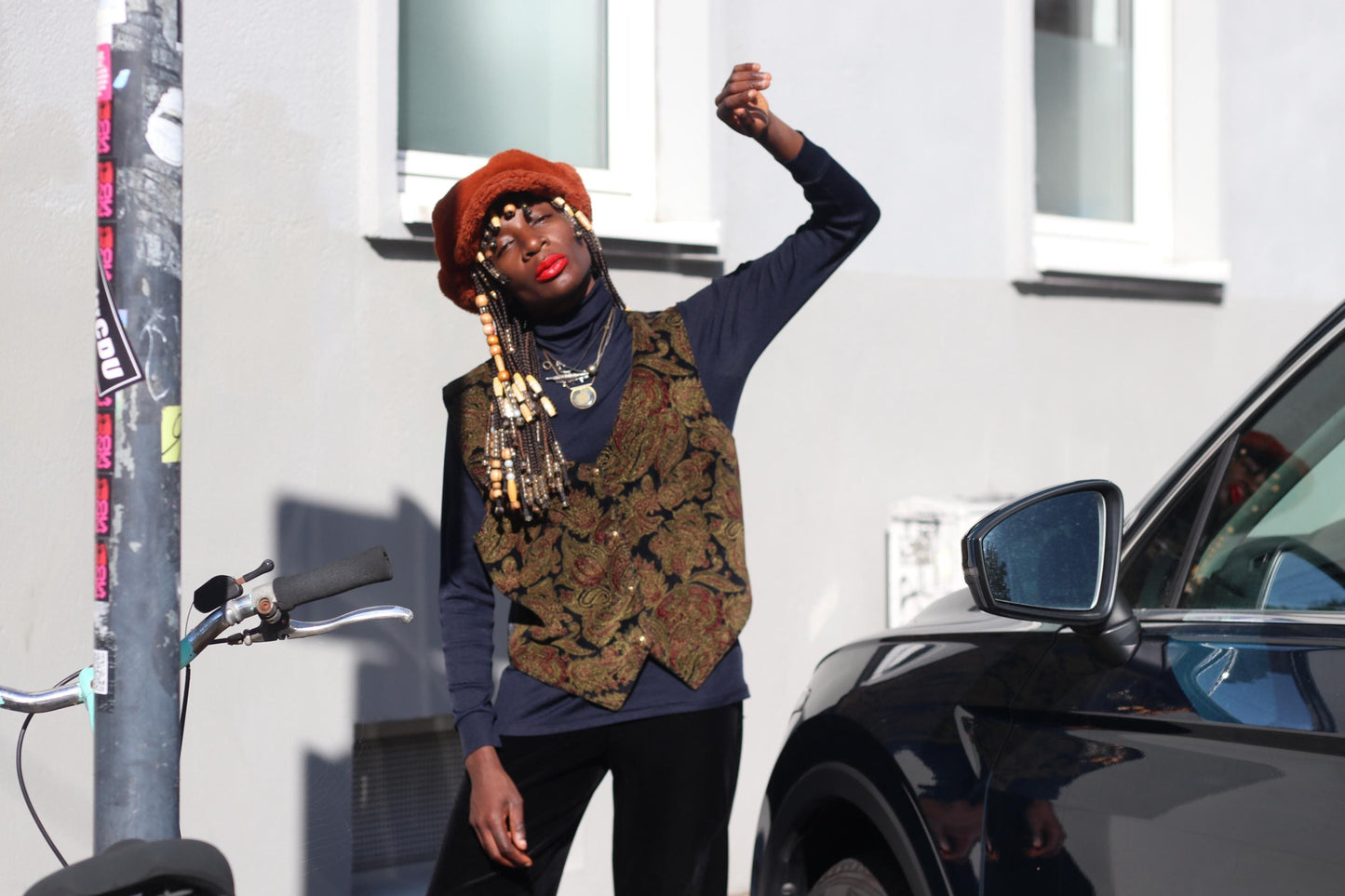 Vintage Paisley Tapestry Vest Brocade Waistcoat Dark Academia Boho Gilet Small