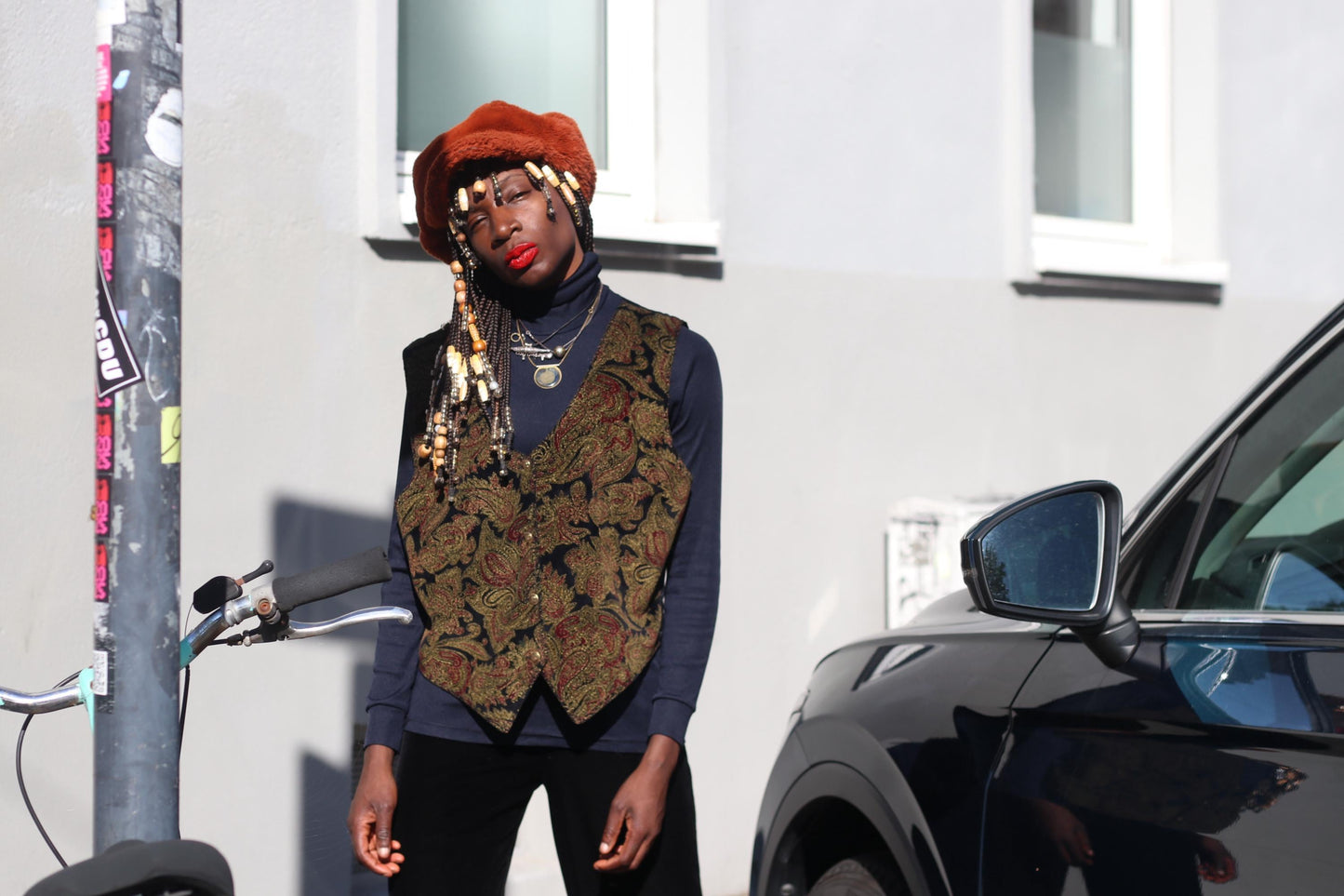 Vintage Paisley Tapestry Vest Brocade Waistcoat Dark Academia Boho Gilet Small