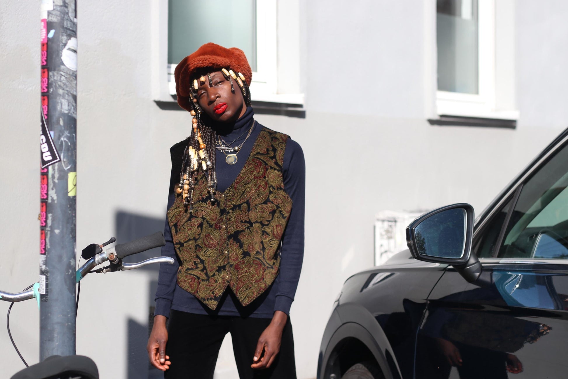 Vintage Paisley Tapestry Vest Brocade Waistcoat Dark Academia Boho Gilet Small