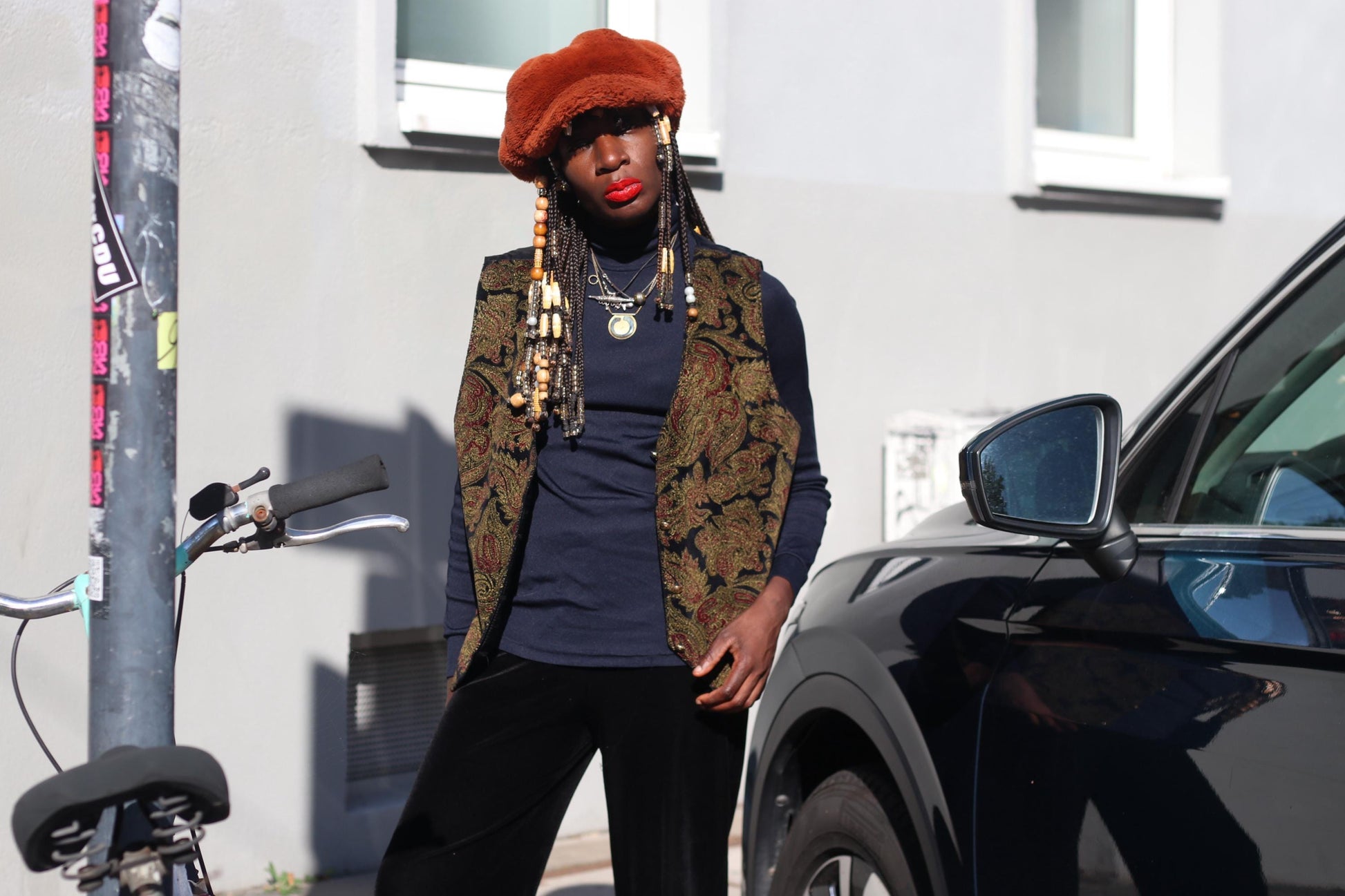 Vintage Paisley Tapestry Vest Brocade Waistcoat Dark Academia Boho Gilet Small