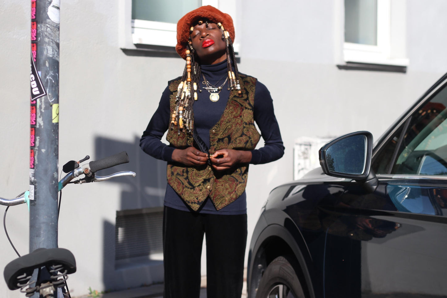 Vintage Paisley Tapestry Vest Brocade Waistcoat Dark Academia Boho Gilet Small