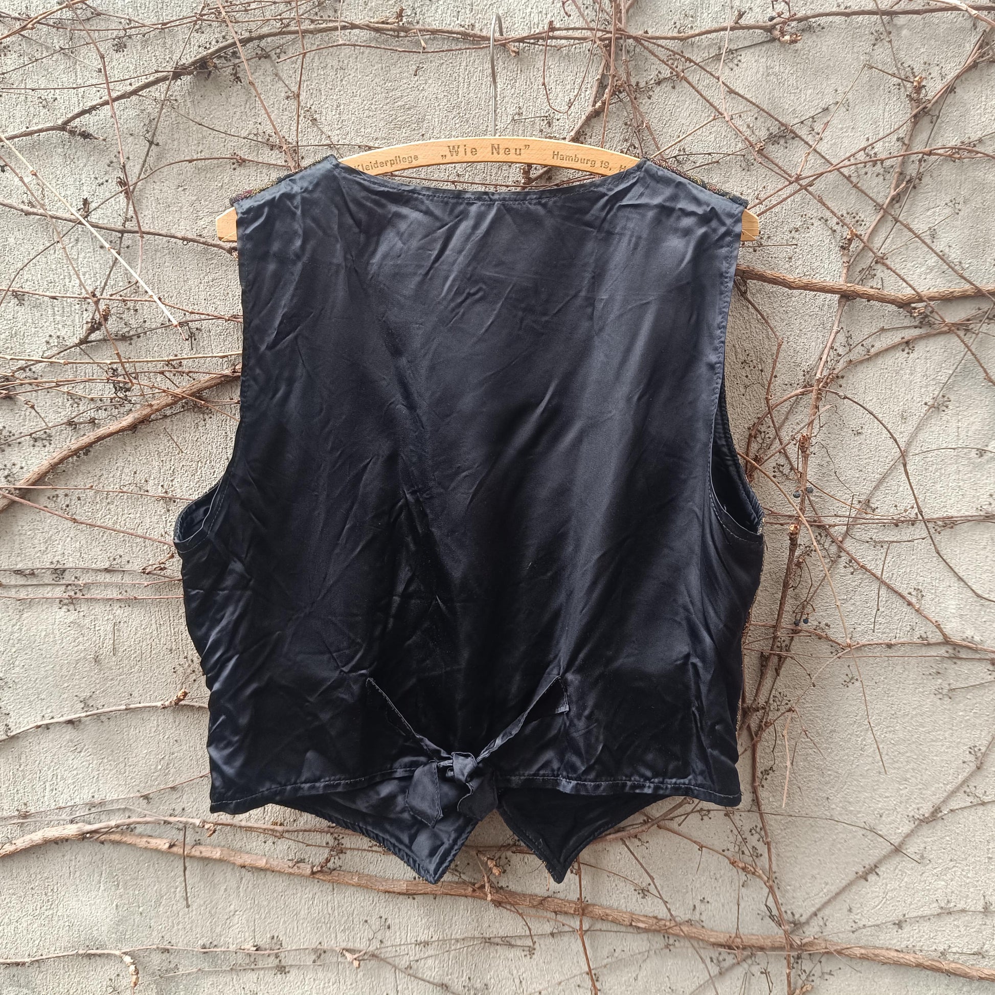 Vintage Paisley Tapestry Vest Brocade Waistcoat Dark Academia Boho Gilet Small