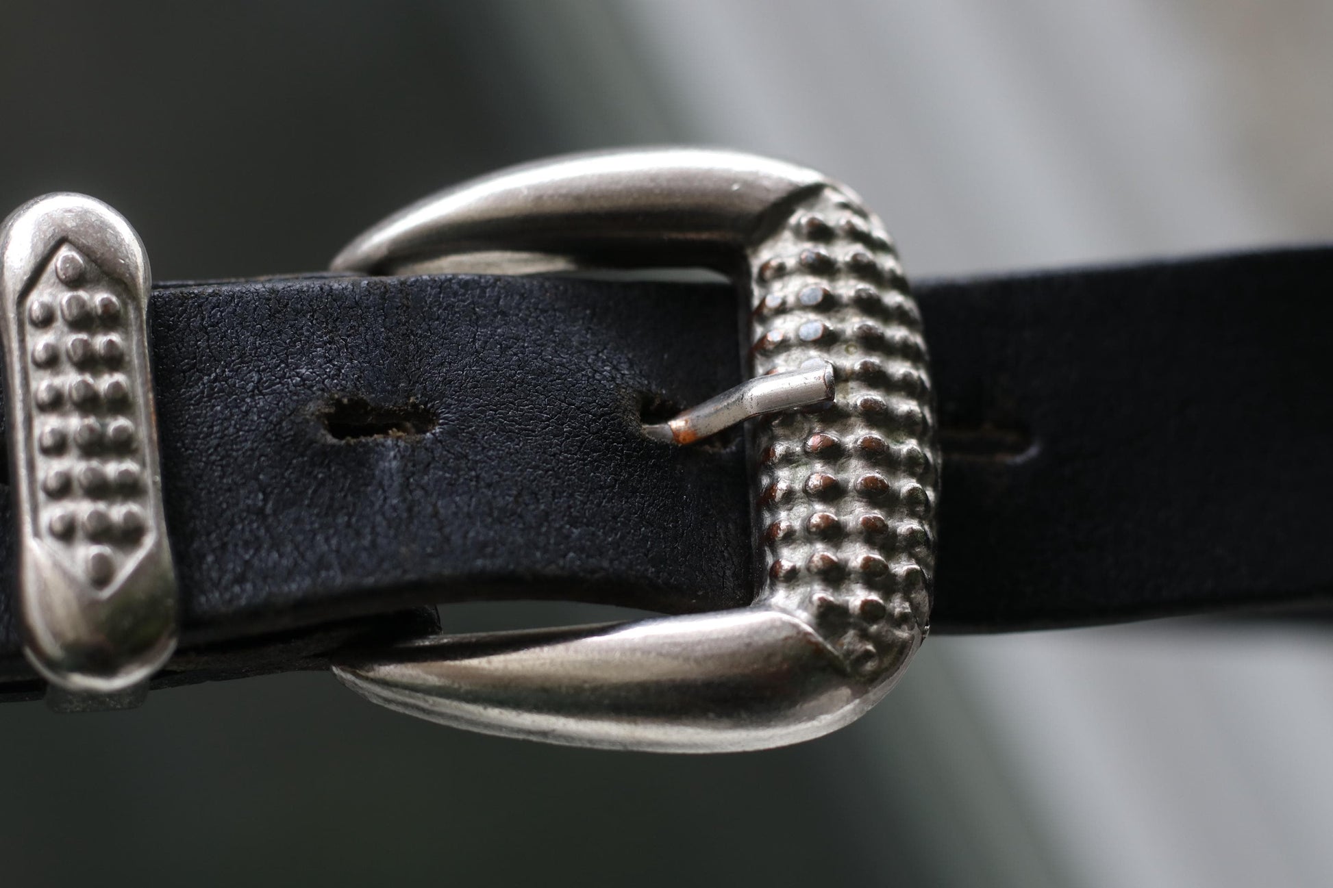 Western Belt Black Leather Silver Buckle| Vintage Cowboy Boho Women's Belt Size 75