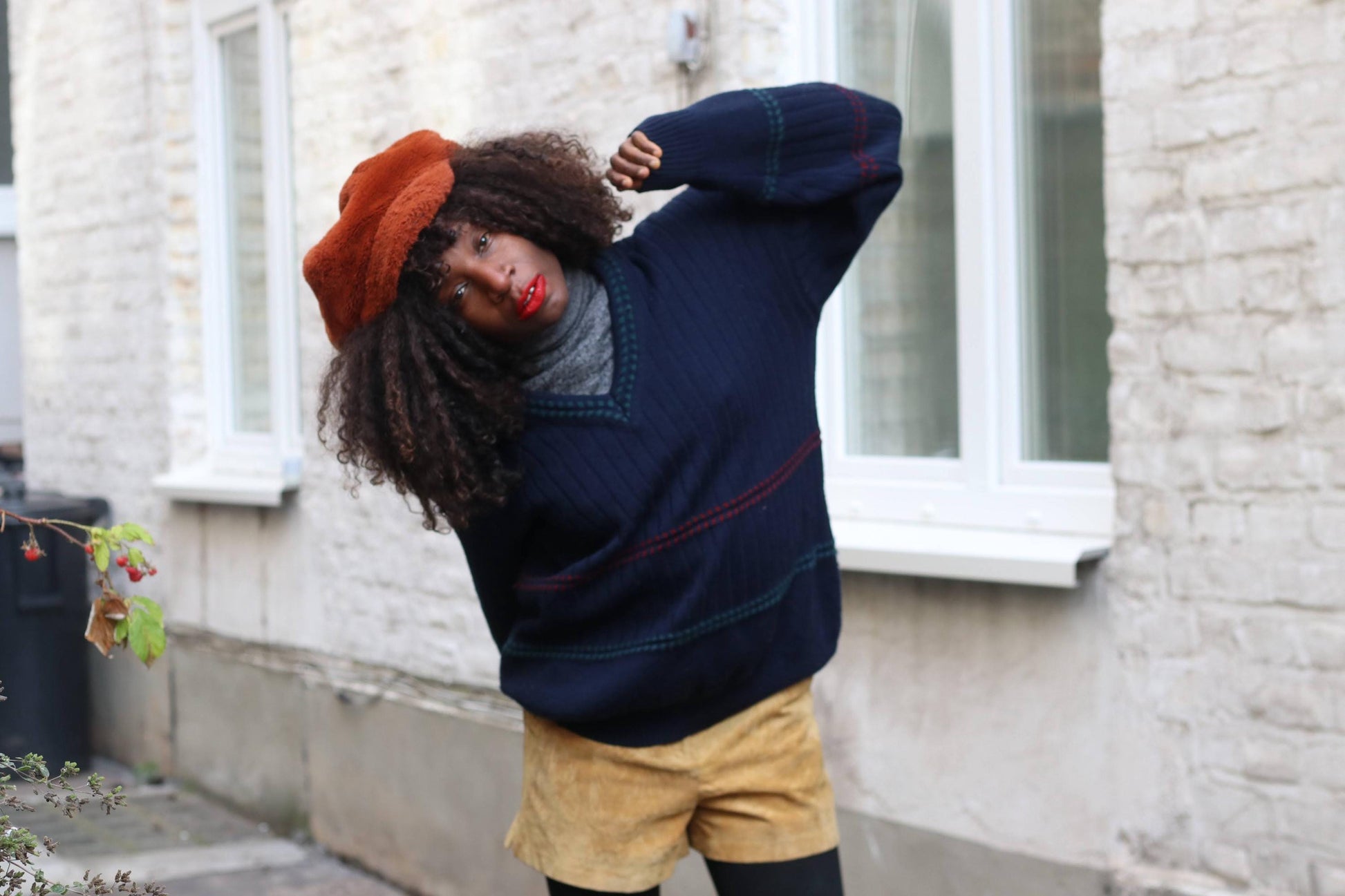 Vintage V-Neck Sweater| 90s Oversized Unisex Preppy Knit Jumper| Striped Winter Pullover