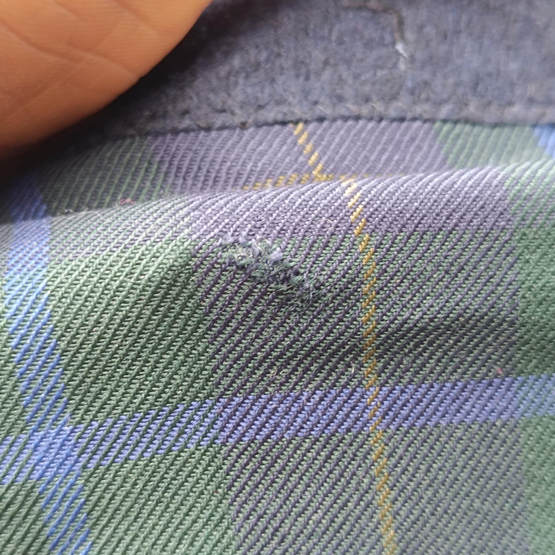 Vintage Odyssee Plaid Blazer| 90s Wool Double Breasted Green Blue Tartan Oversized Jacket