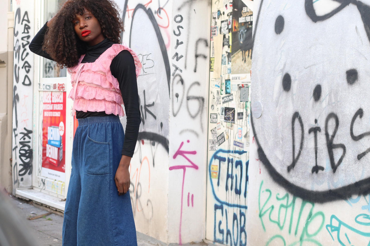 Vintage Pink Lace Ruffle Top| Coquette Layering Cami Pastel Romantic S